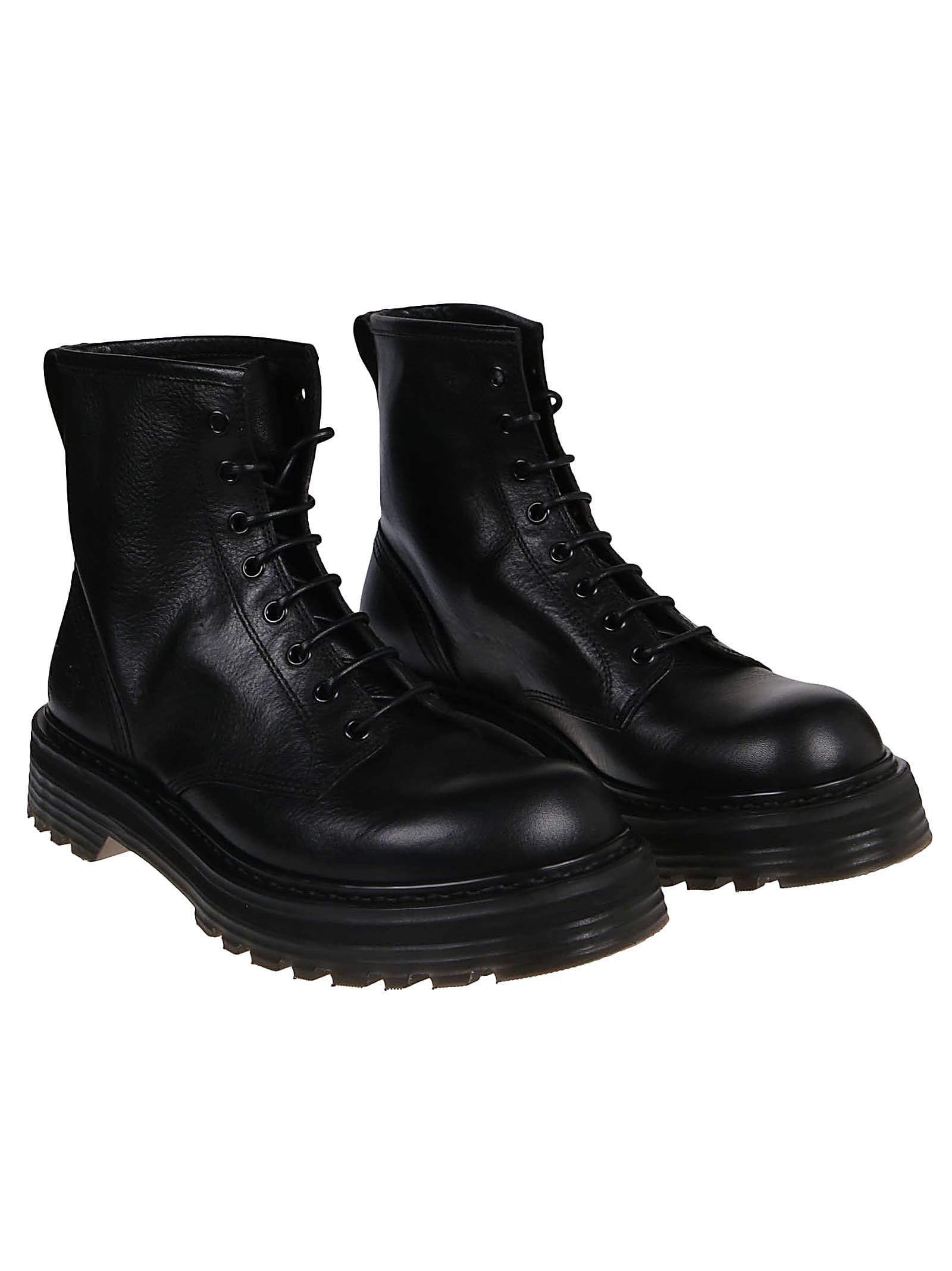 Shop Premiata Lace-up Ankle Boots Volanato In Nero