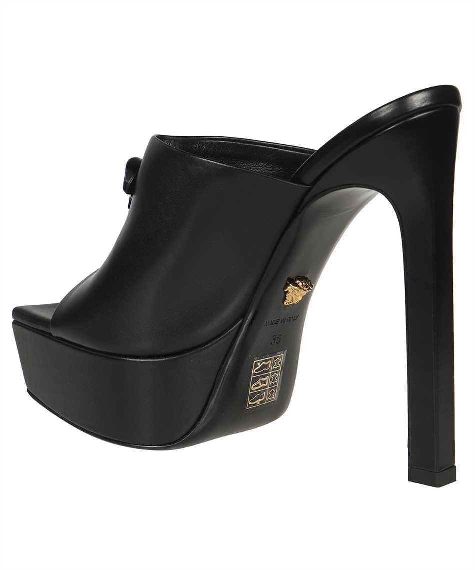 Versace 140mm Medusa Leather Platform Mules In Black