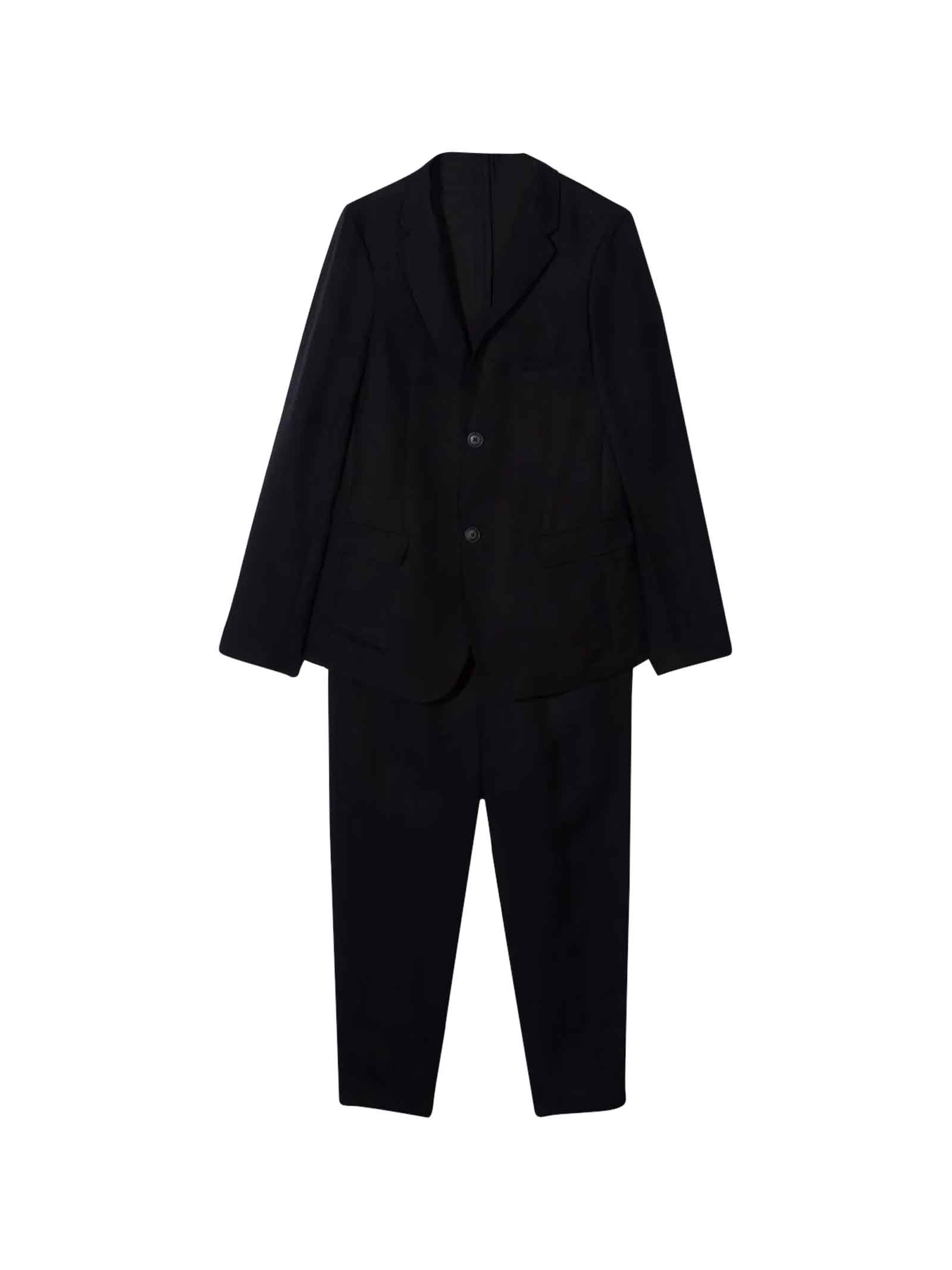 Emporio Armani Two-piece Single-breasted Suit In Nero