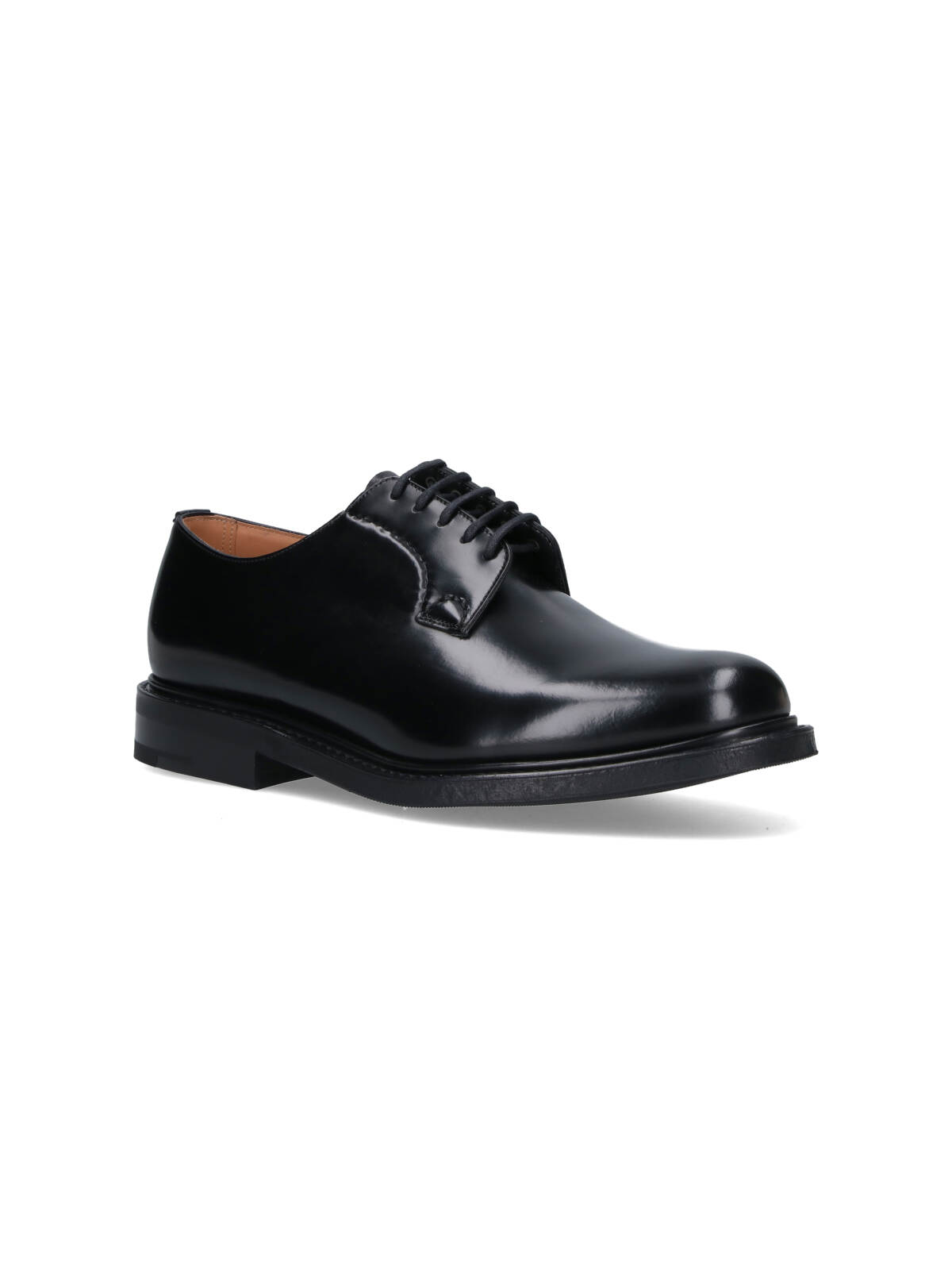 Church's Black Leather Lace Up Shoes In Black