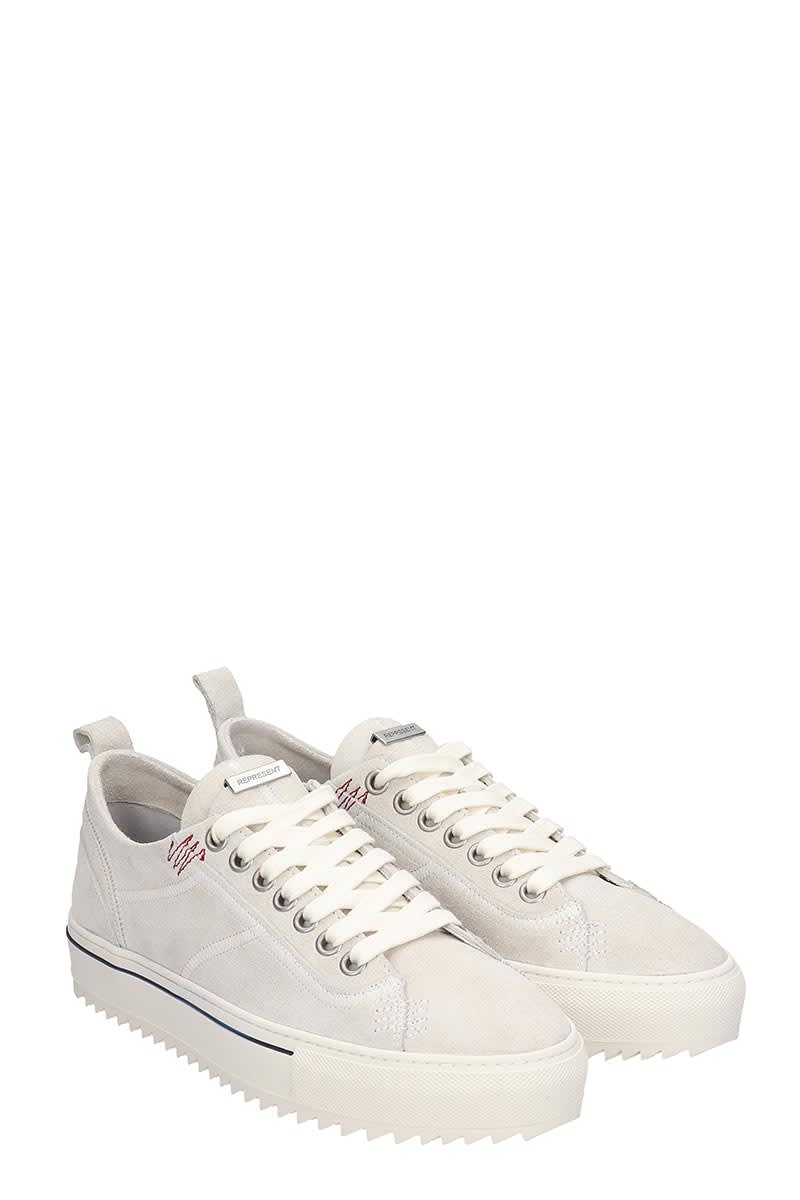 REPRESENT REPRESENT Alpha Low Sneakers In White Suede - white ...