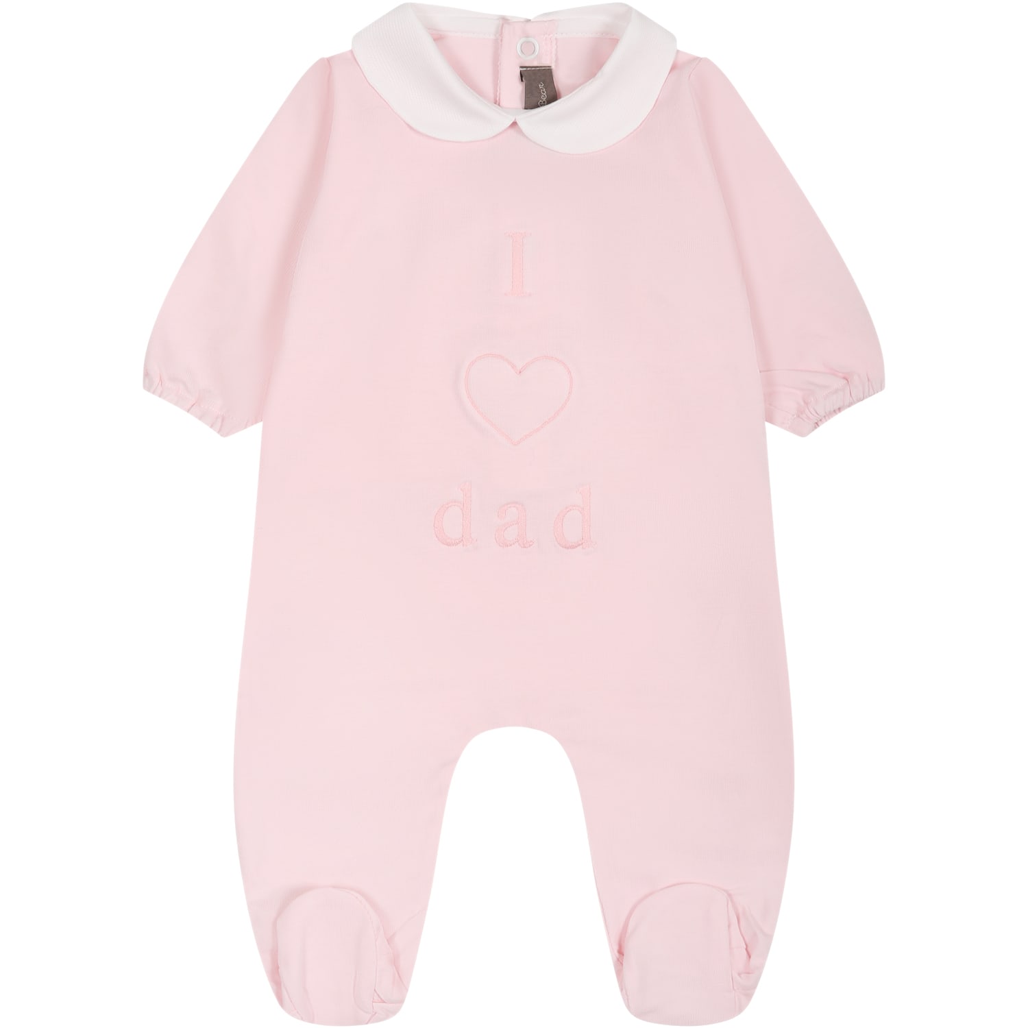 LITTLE BEAR PINK ONESIE FOR BABY GIRL WITH WRITING AND HEART
