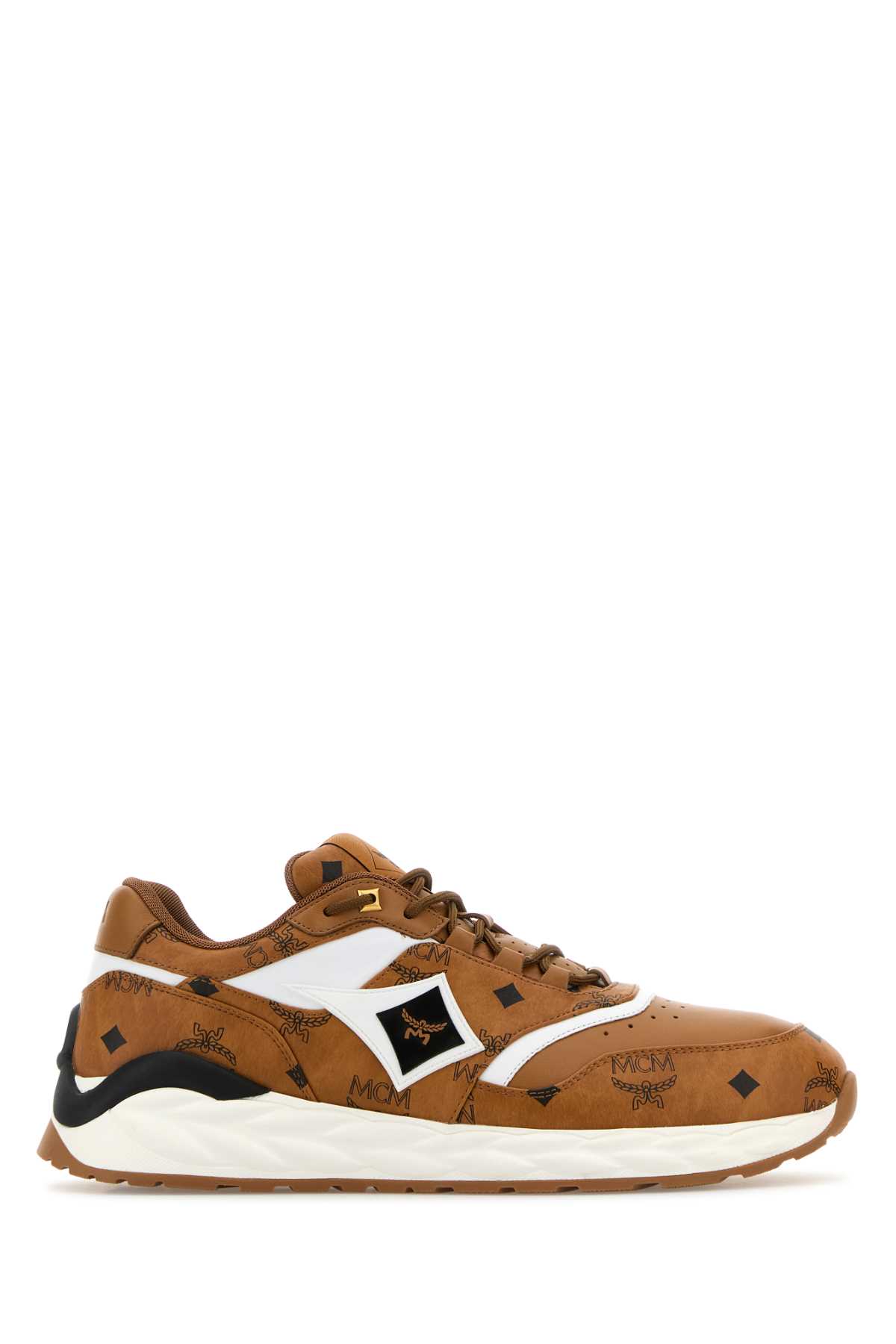 Mcm Multicolor Canvas And Leather Skywander Sneakers