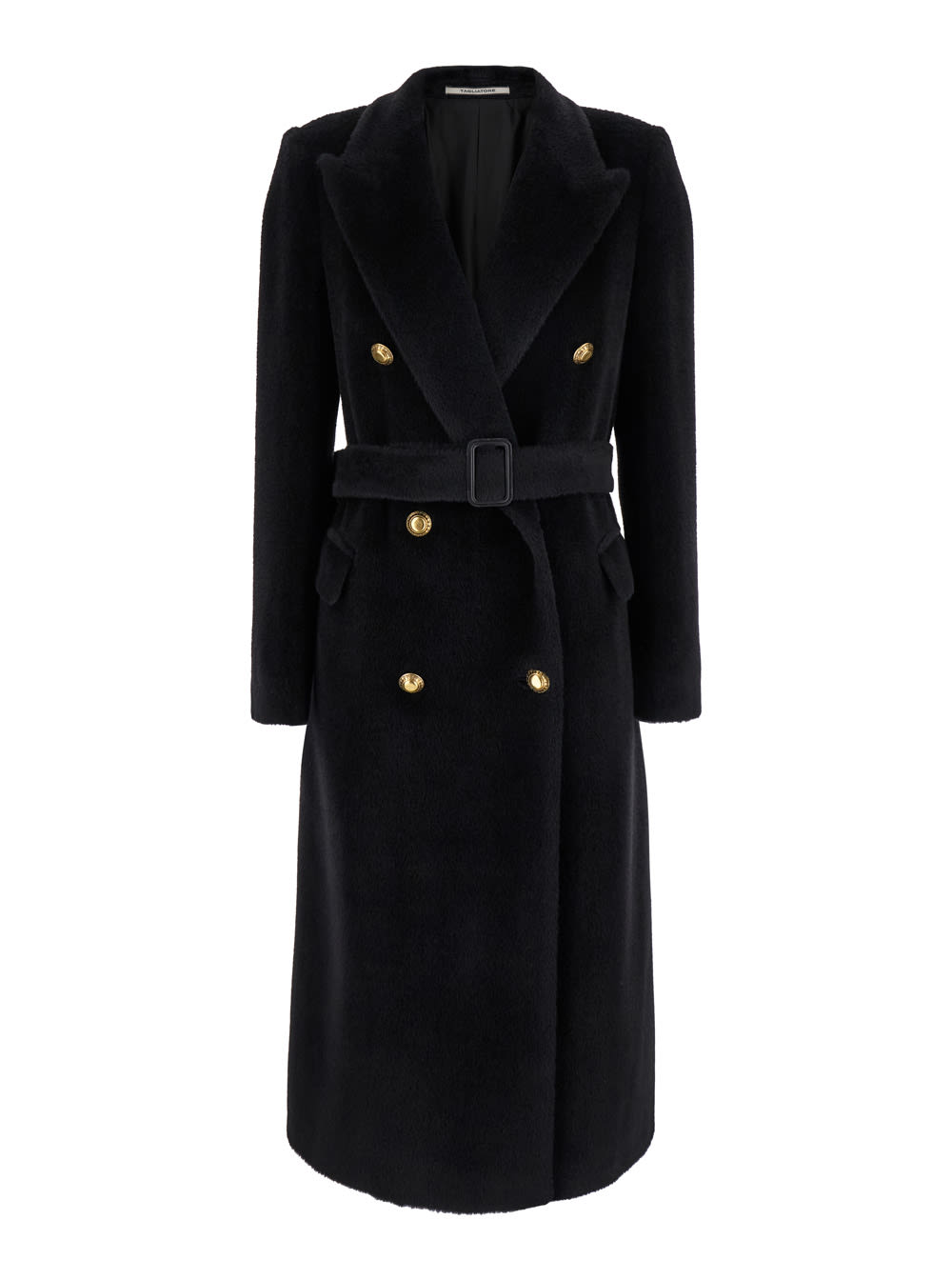 Shop Tagliatore Jole Double Breasted Coat In Black