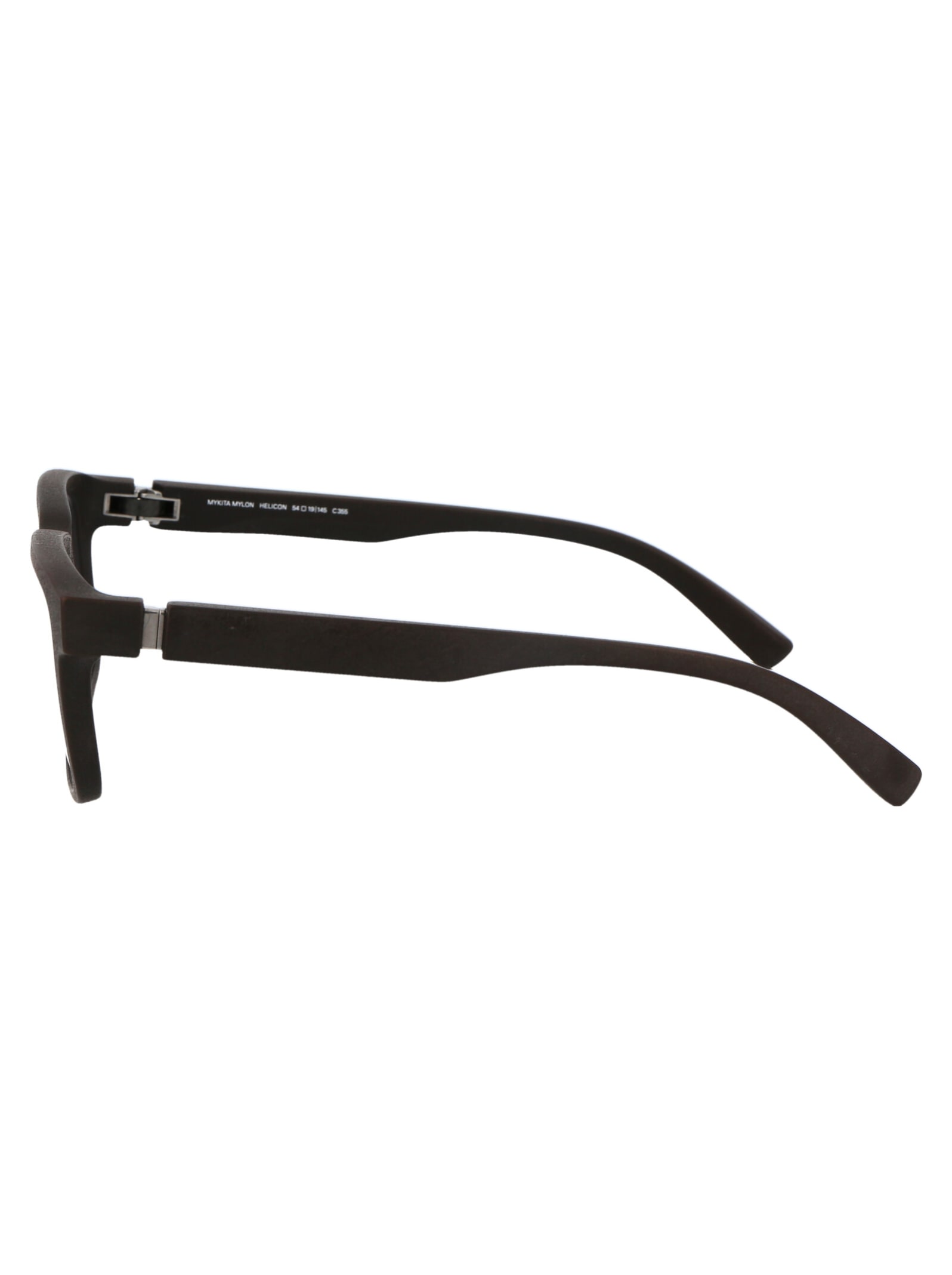 Shop Mykita Helicon Glasses In 355 Md22 Ebony Brown Clear