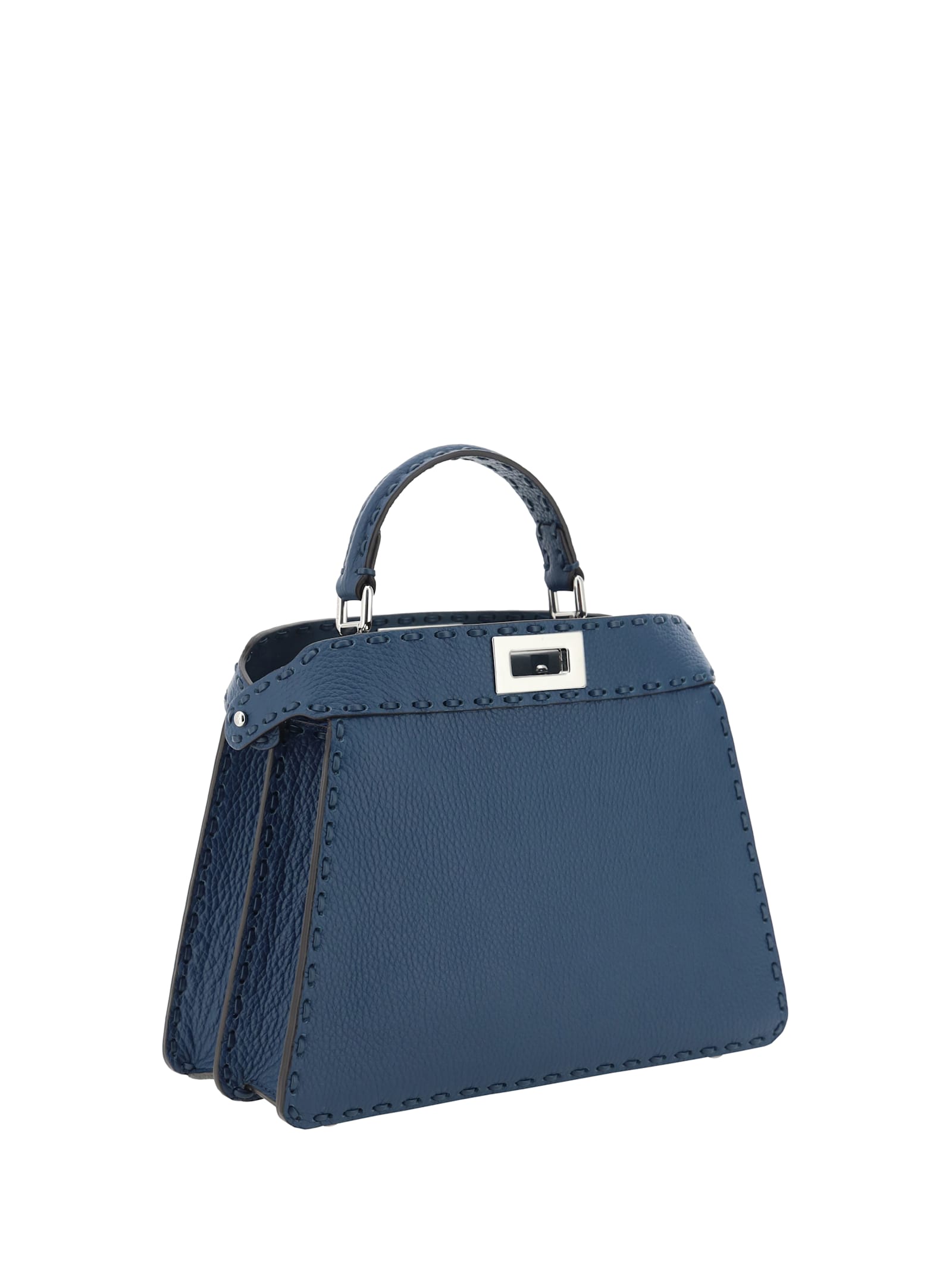 Shop Fendi Peekaboo Handbag In Pavone+palladio