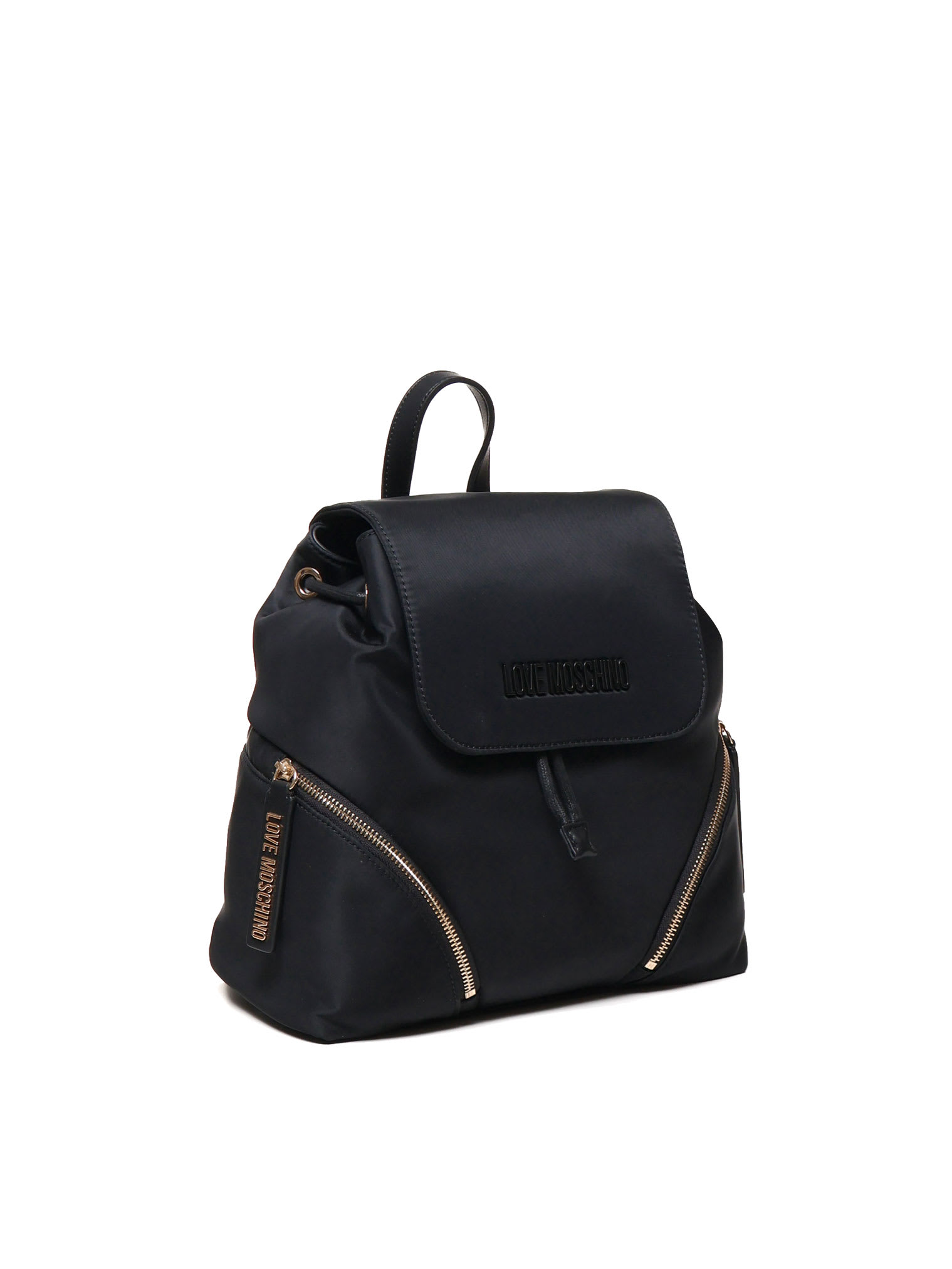 Shop Love Moschino Nylon Backpack In Nero