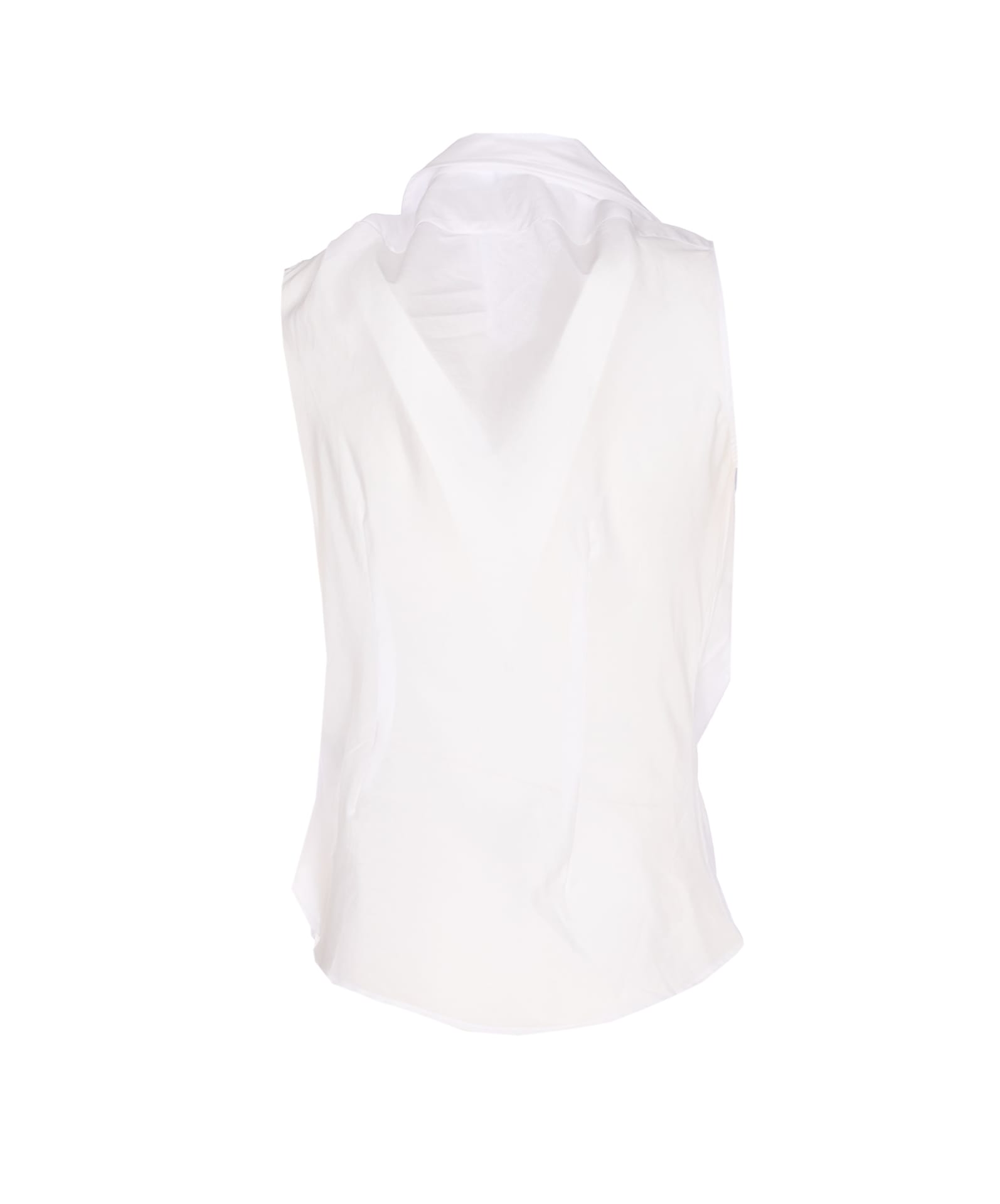 Vivienne Westwood Draped Buttoned Collared Sleeveless Top