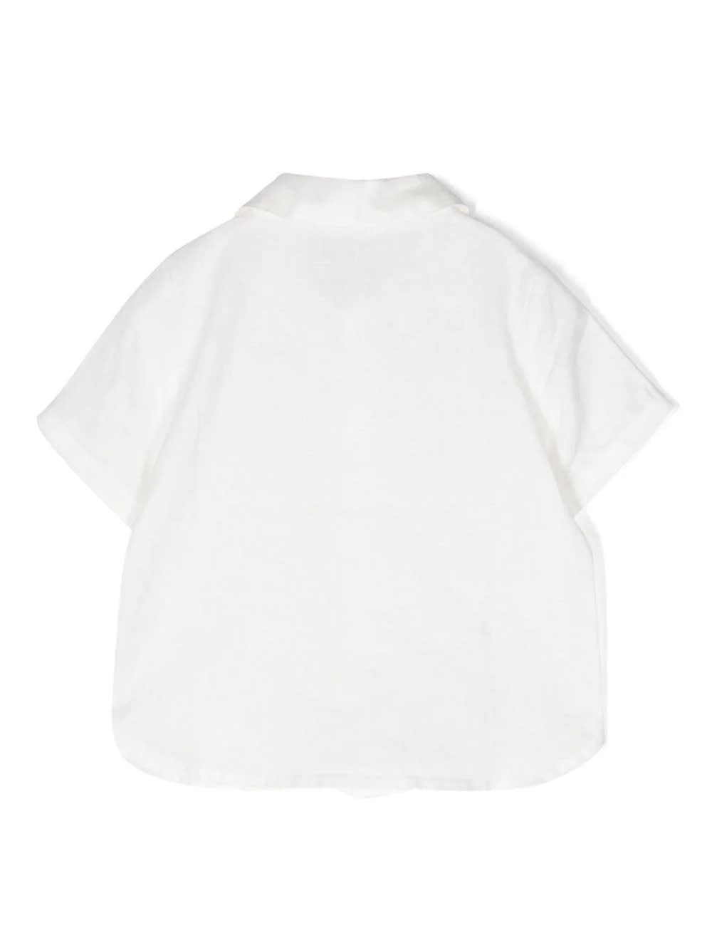 Shop Zhoe &amp; Tobiah Camicia Avorio In Lino In White
