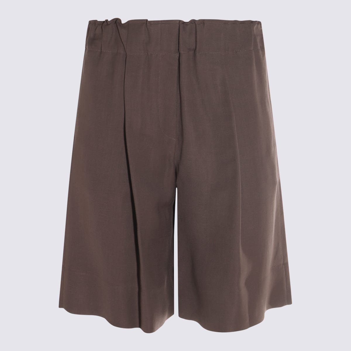 Brown Linen Shorts
