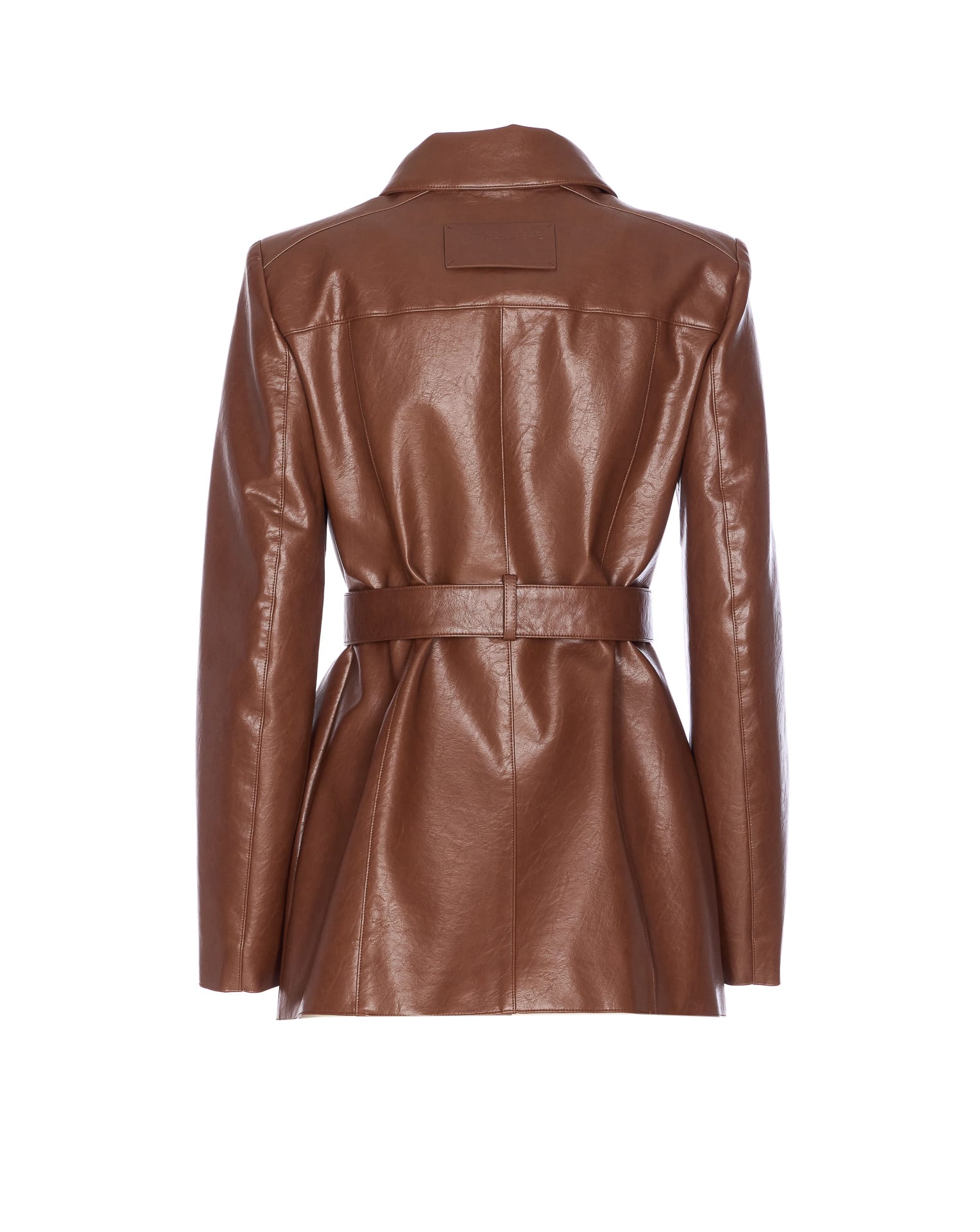 Patrizia Pepe Brown Jacket Frontal Buttons Closure In Multi