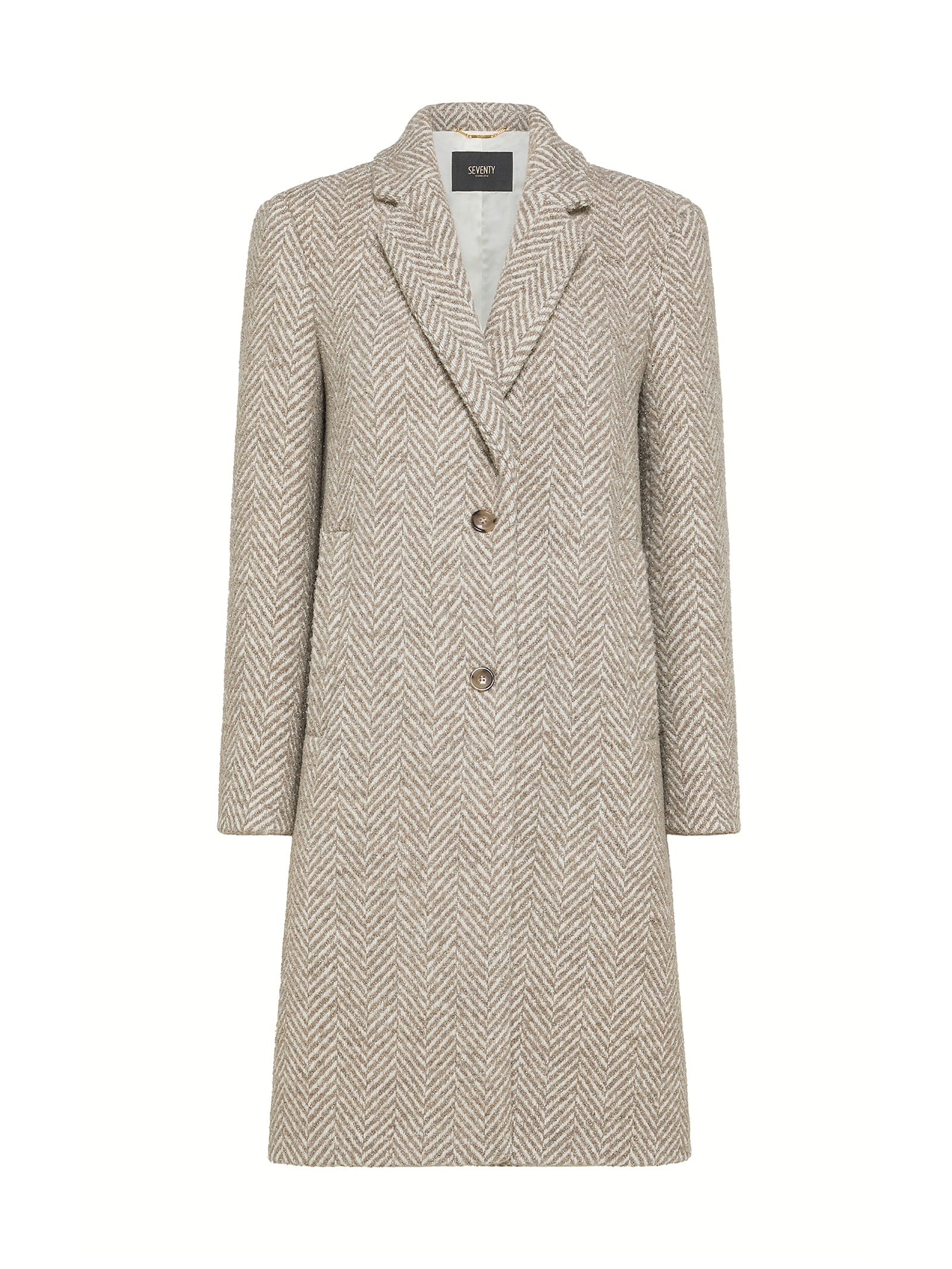 Seventy Brown Womens Long Coat In Gray