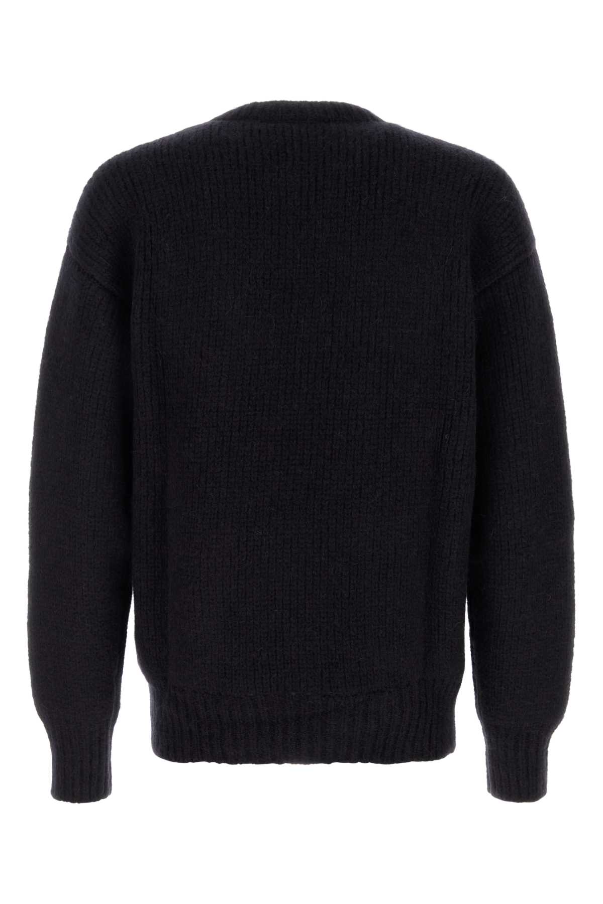 Saint Laurent Midnight Blue Alpaca Blend Sweater In Blue