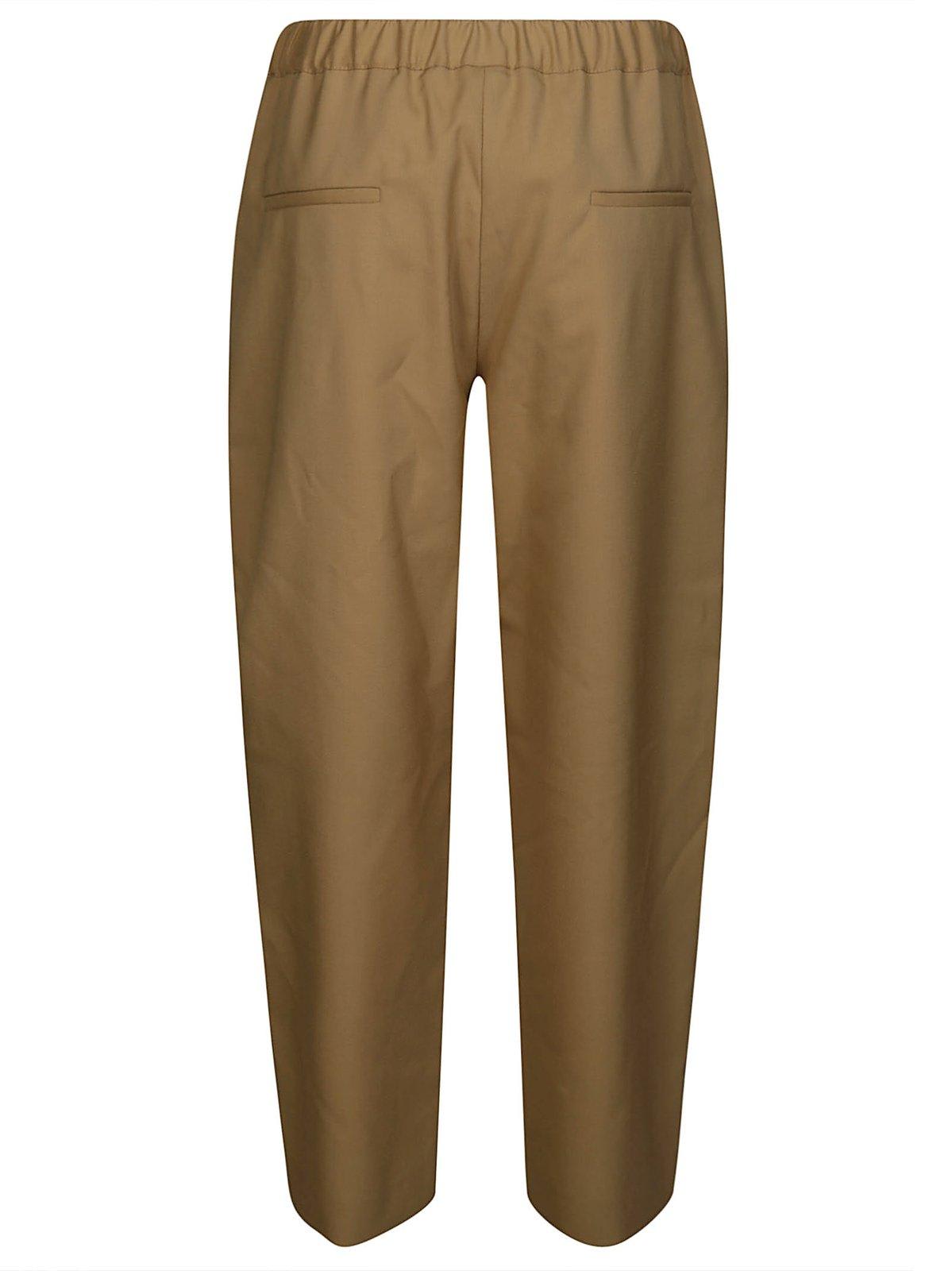 Shop Marni High-waist Straight-leg Trousers In Beige