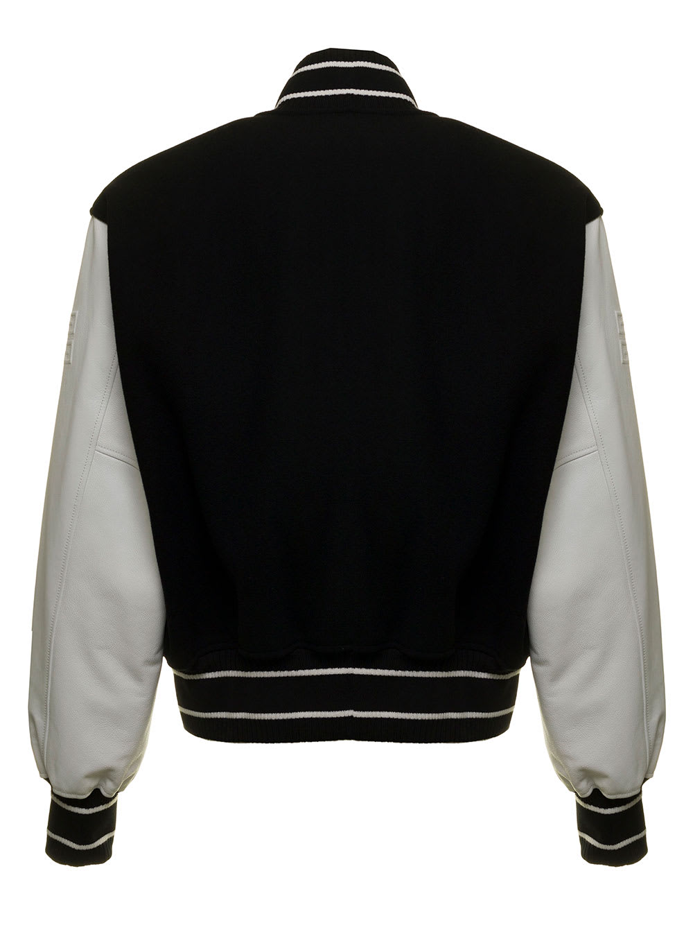 Shop Givenchy Black Jacket With Logo Lettering On The Front In Wool Blend Man