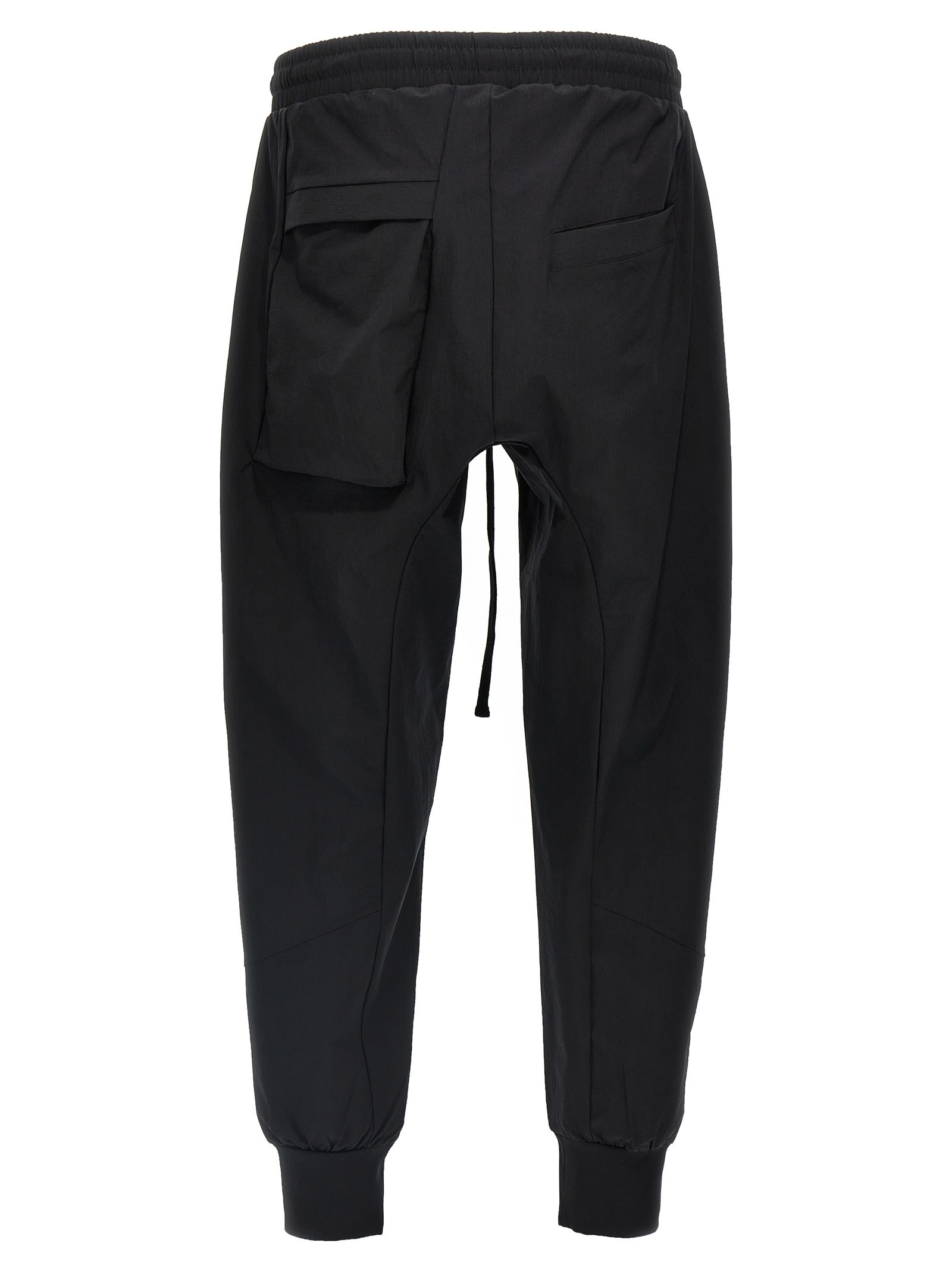 Thom Krom Drop-crotch Tapered-leg Trousers In Black