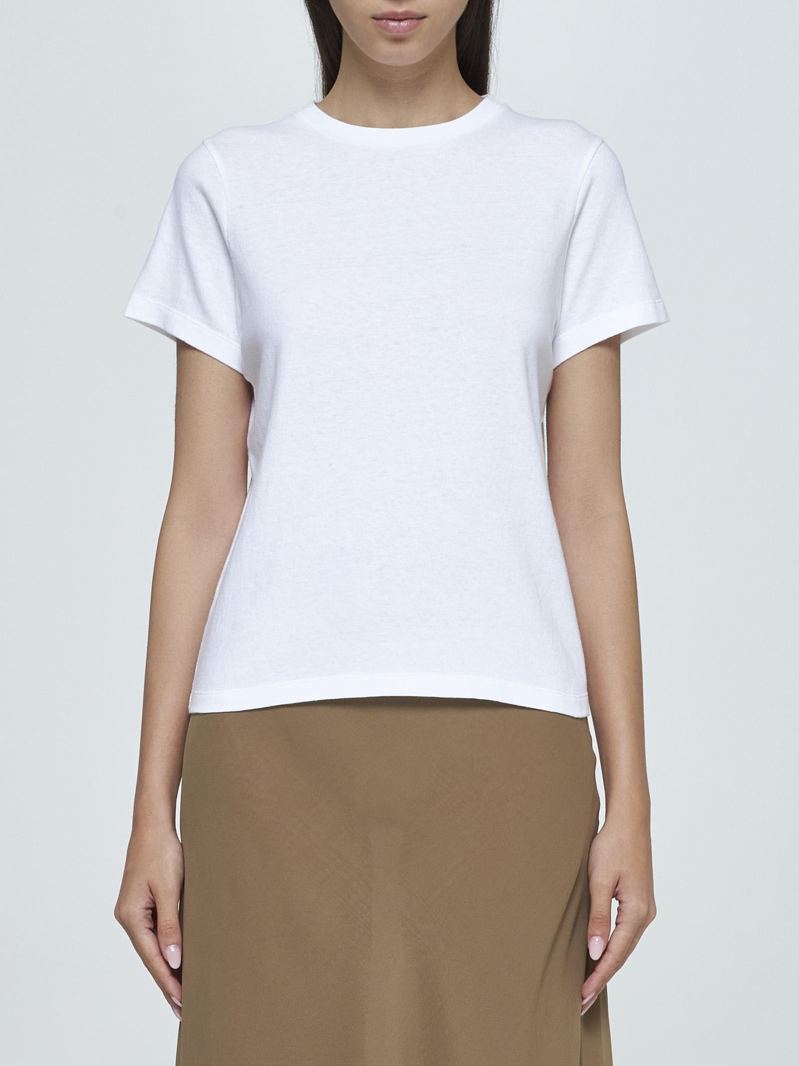 Shop Khaite Samson Cotton T-shirt In White