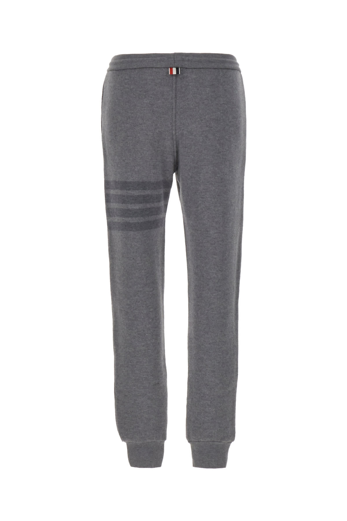 Shop Thom Browne Grey Wool Joggers In 055