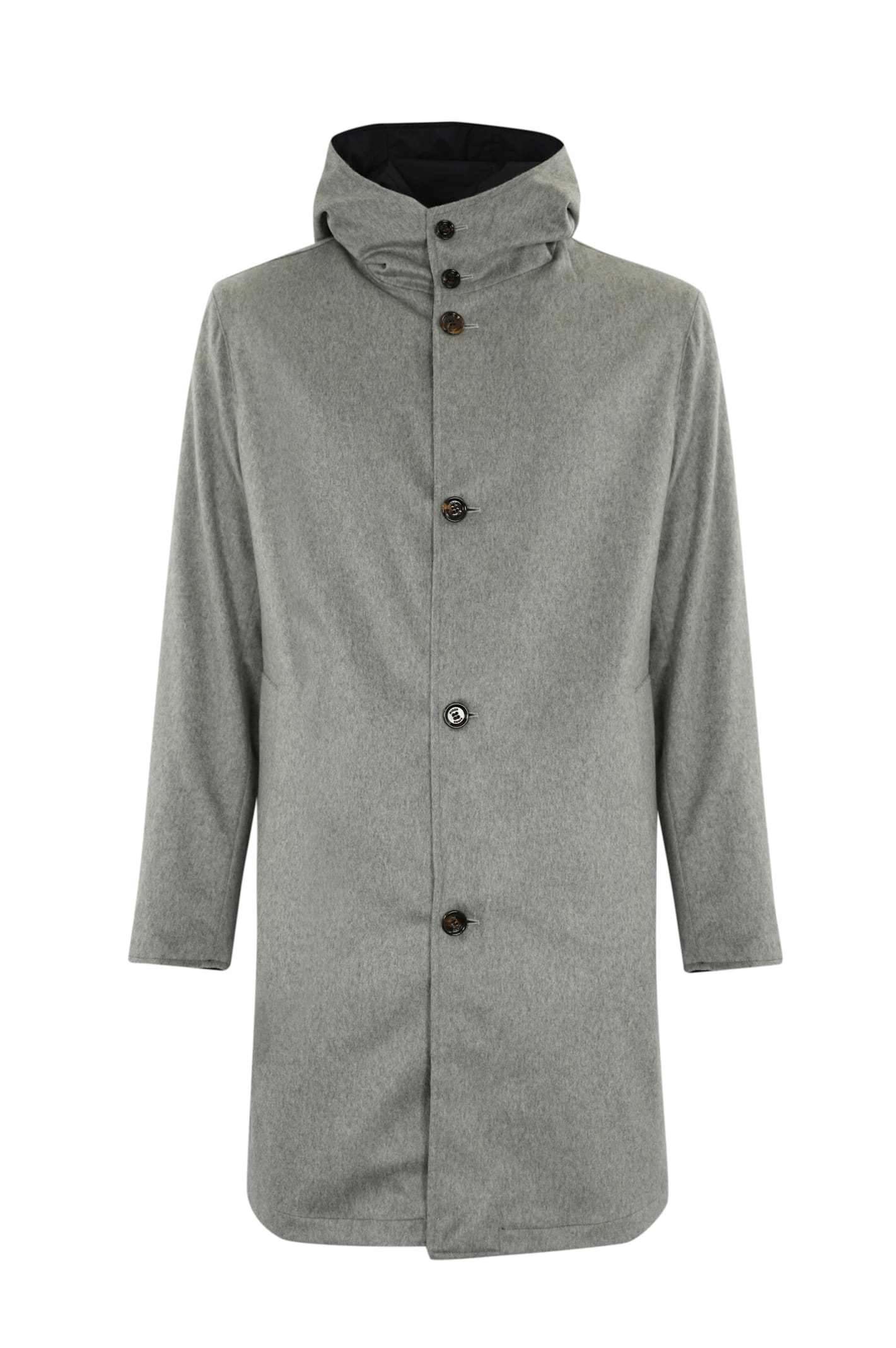 Kired Reversible Cashmere Coat In Grigio Chiaro