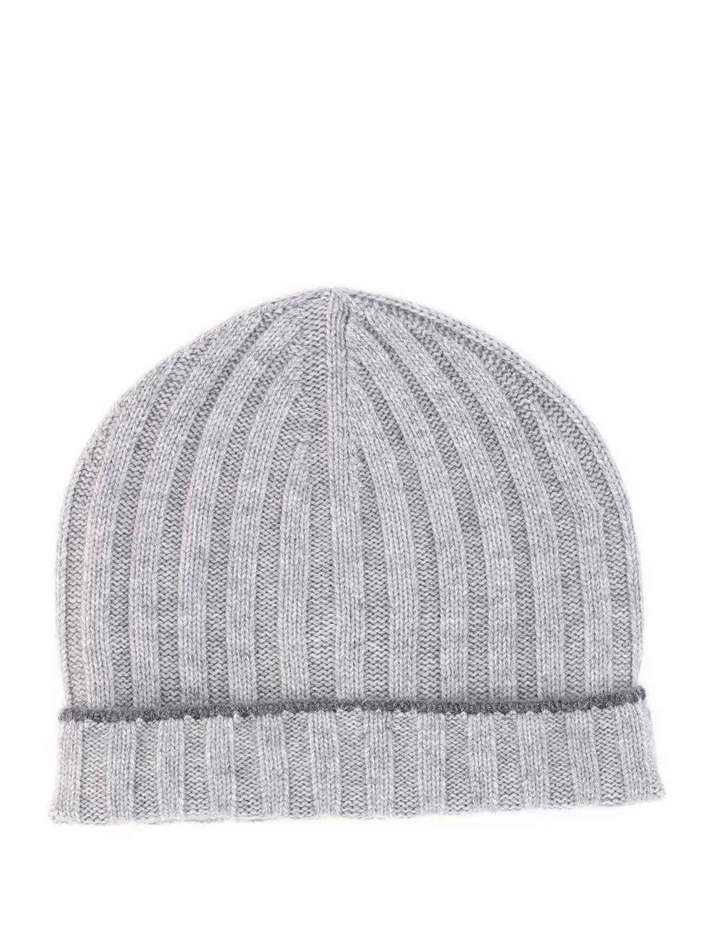 Shop Brunello Cucinelli Beanie Hat In Grey