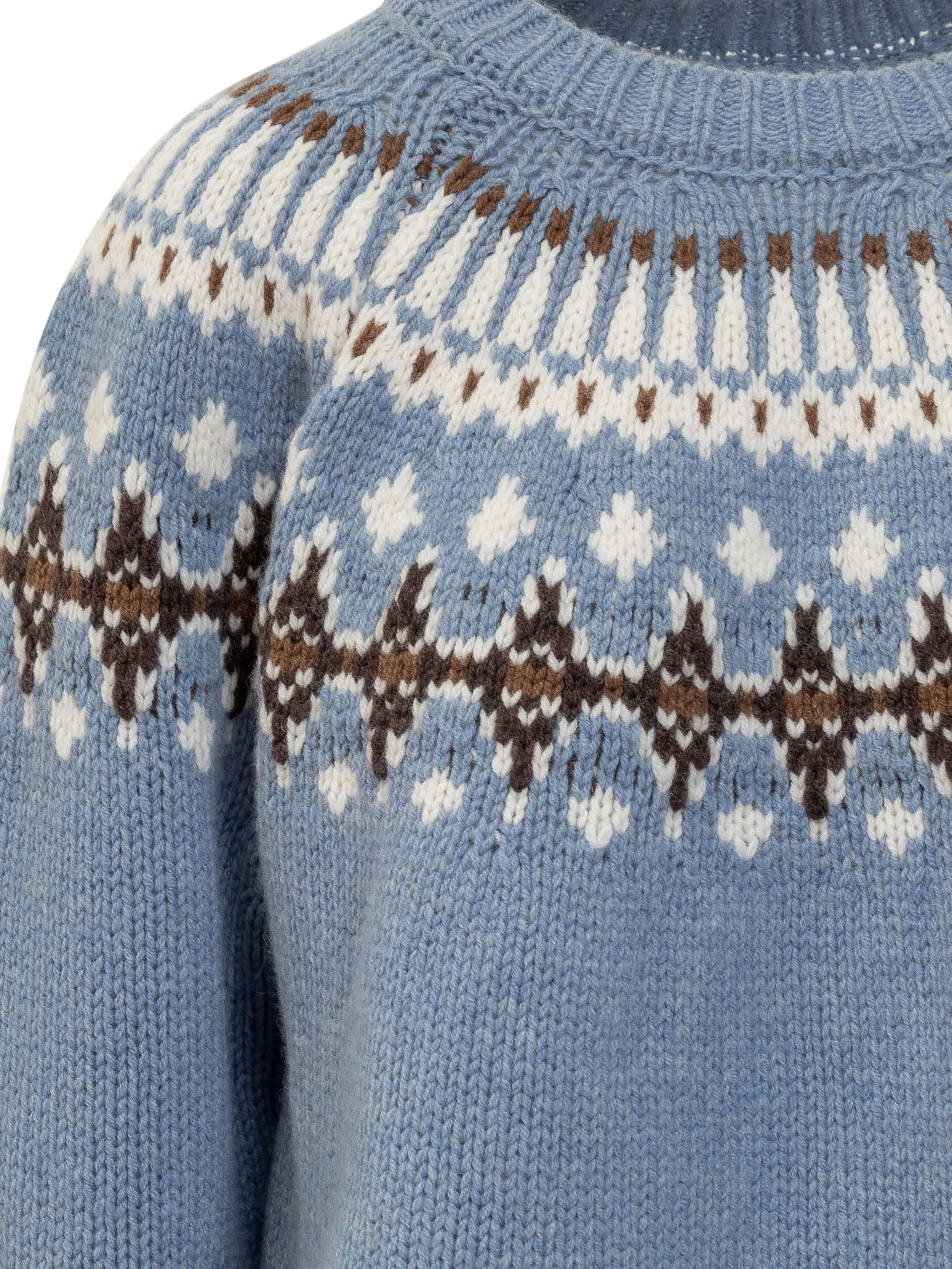 Shop Alanui Sweet Winter Sweater In Celestial/multicolor