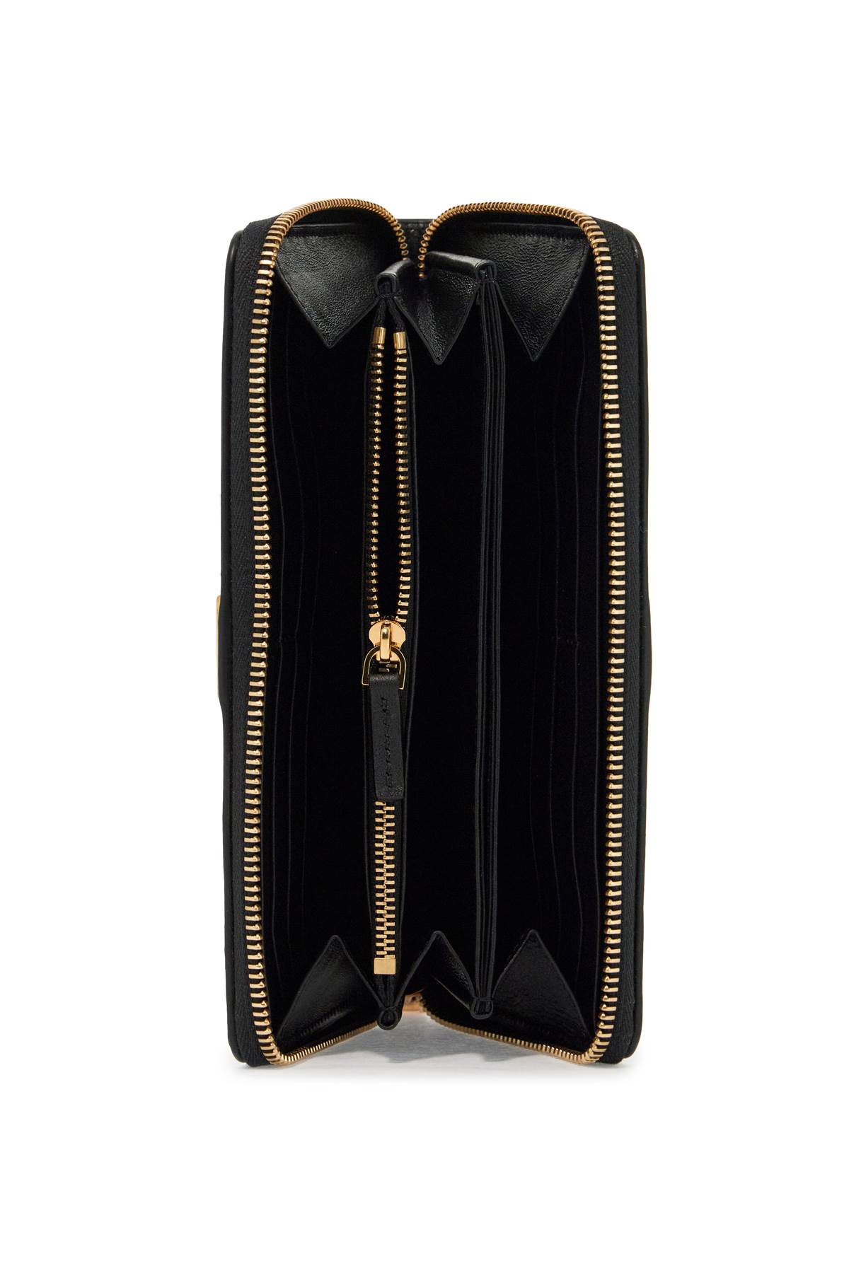 Shop Versace Wallet In Black- Gold (black)