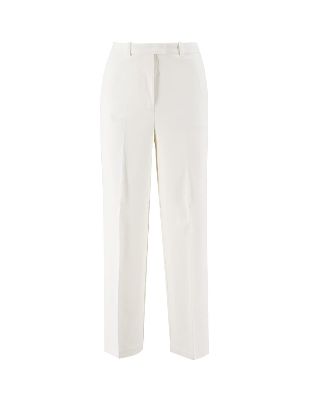 Shop Pinko Trousers In Bianco Biancaneve