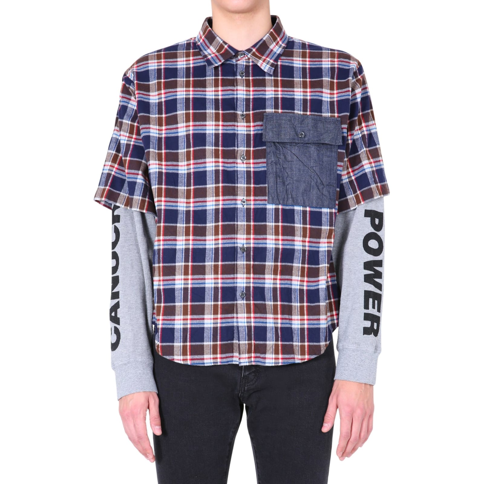 Shop Dsquared2 Double Sleeves Casual Shirt In Blue