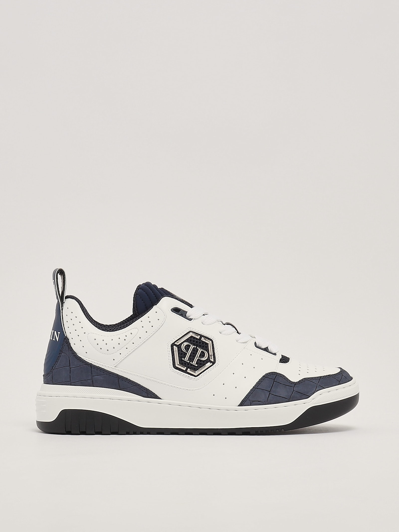 Shop Philipp Plein Sneaker Sneaker In Bianco-blu