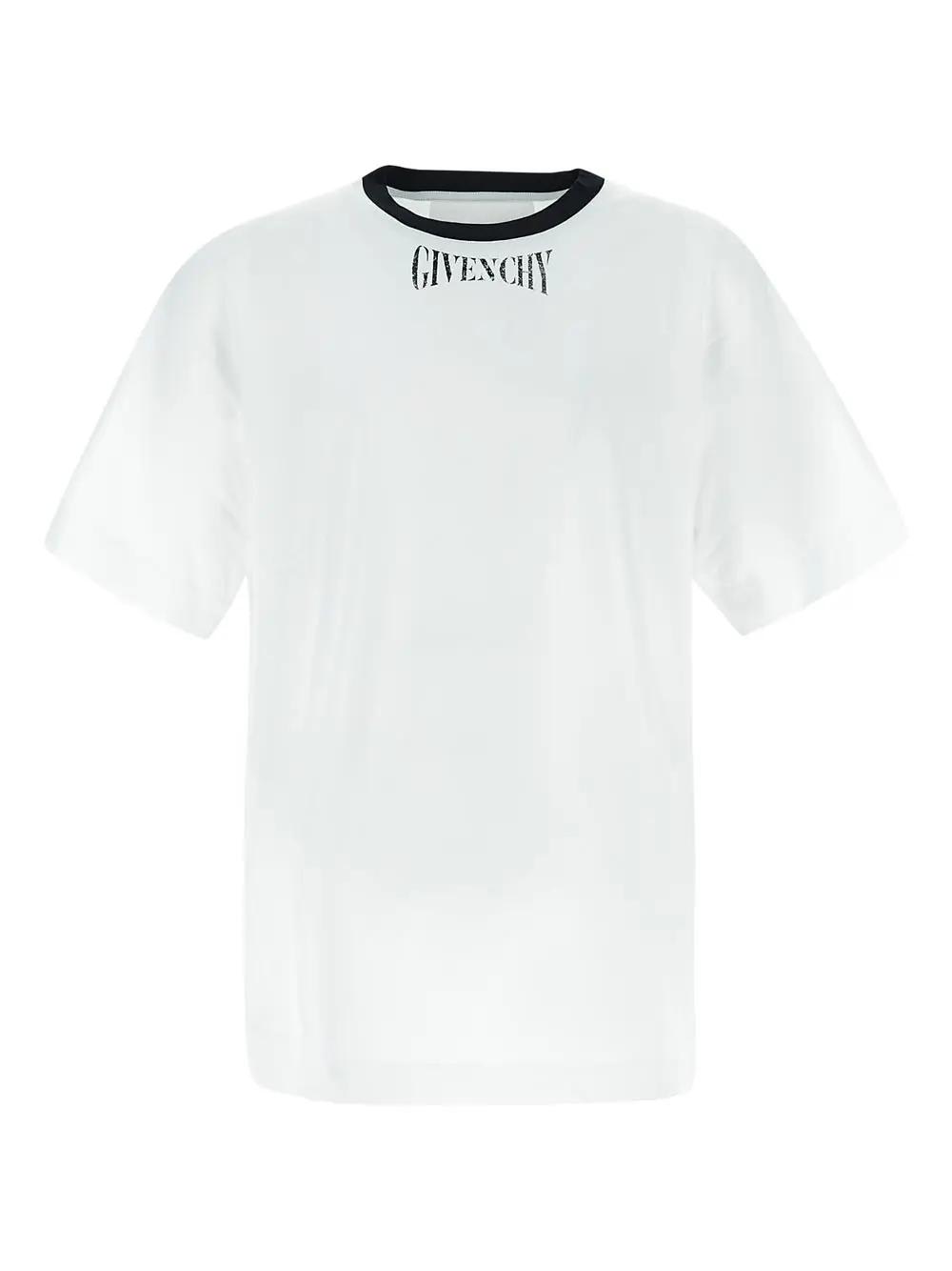 Shop Givenchy Logo T-shirt In White