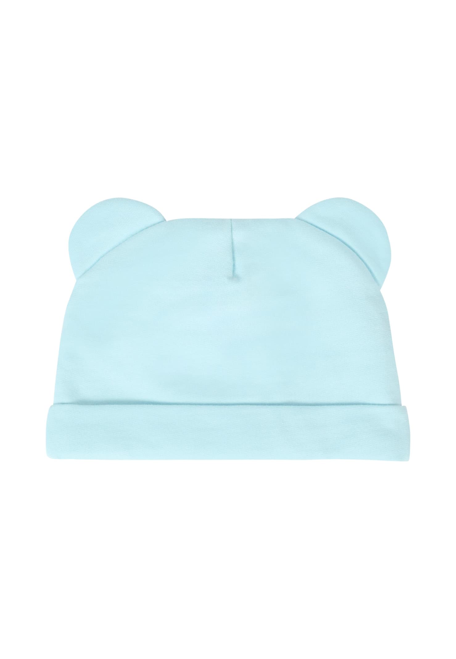 Moschino Light Blue Baby Set For Baby Boy With Teddy Bear In Blue