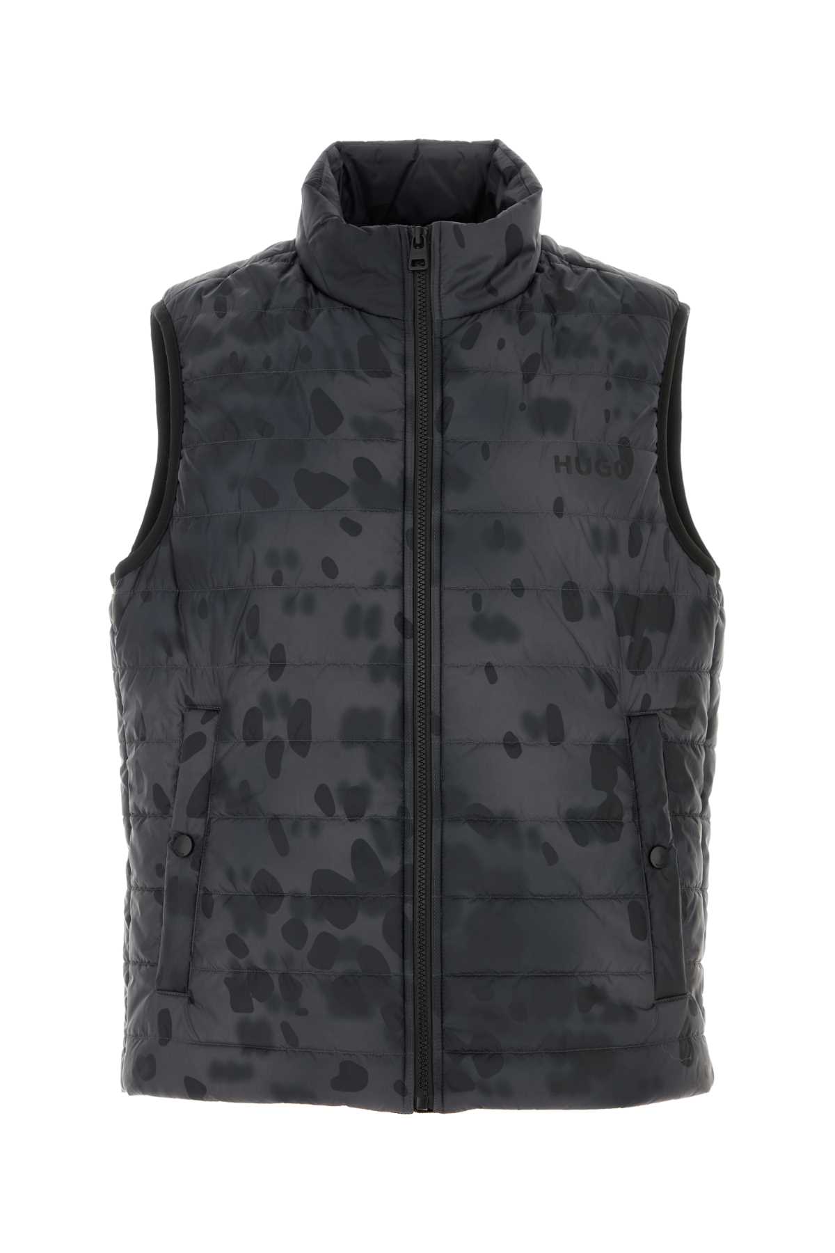 Printed Nylon Sleeveless Jacket