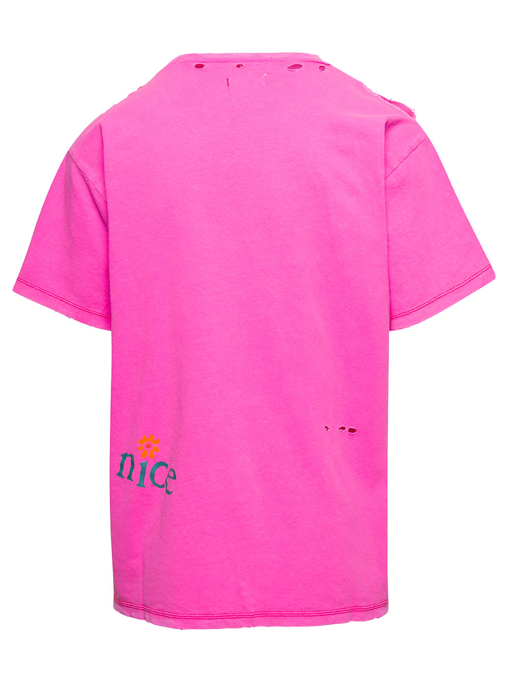 Shop Erl Unisex Venice T-shirt Knit In Pink