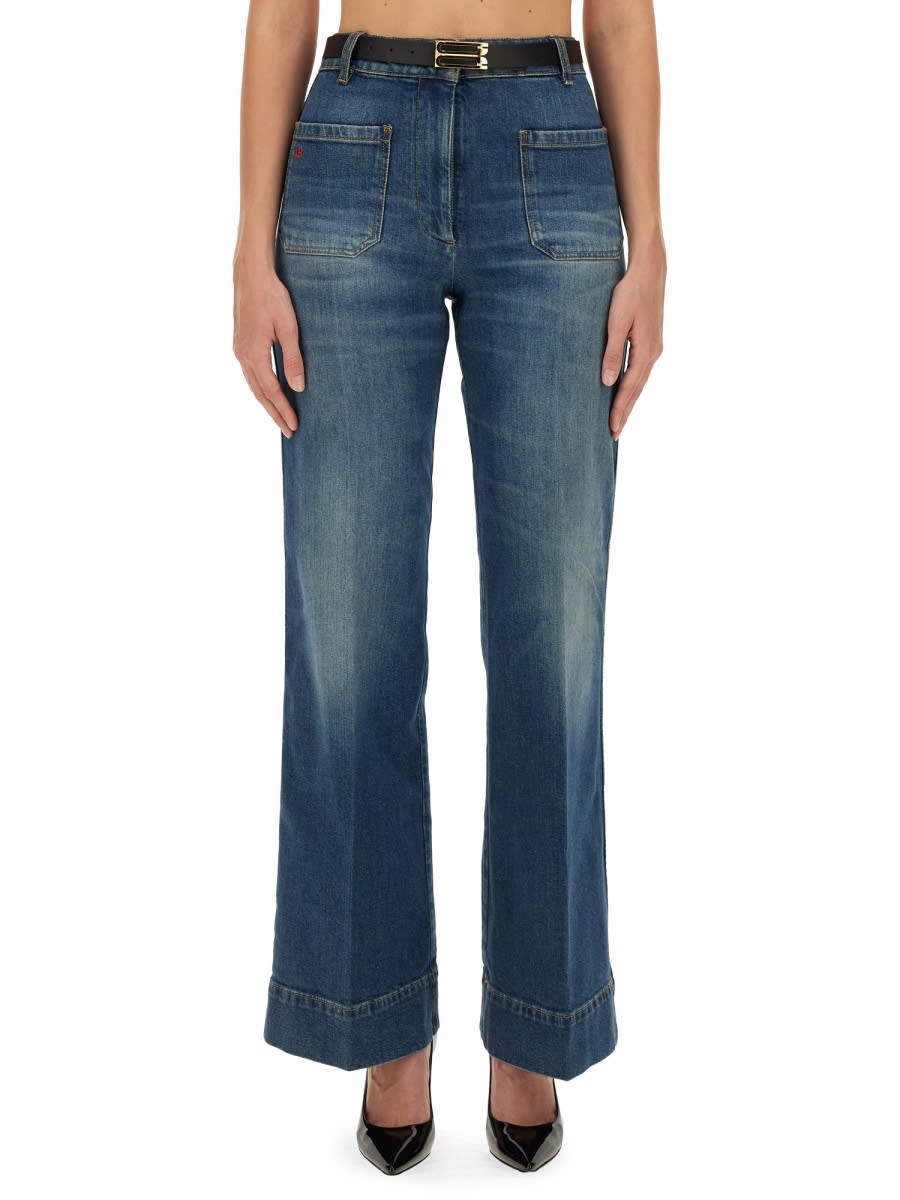 Shop Victoria Beckham Jeans Alina In Denim