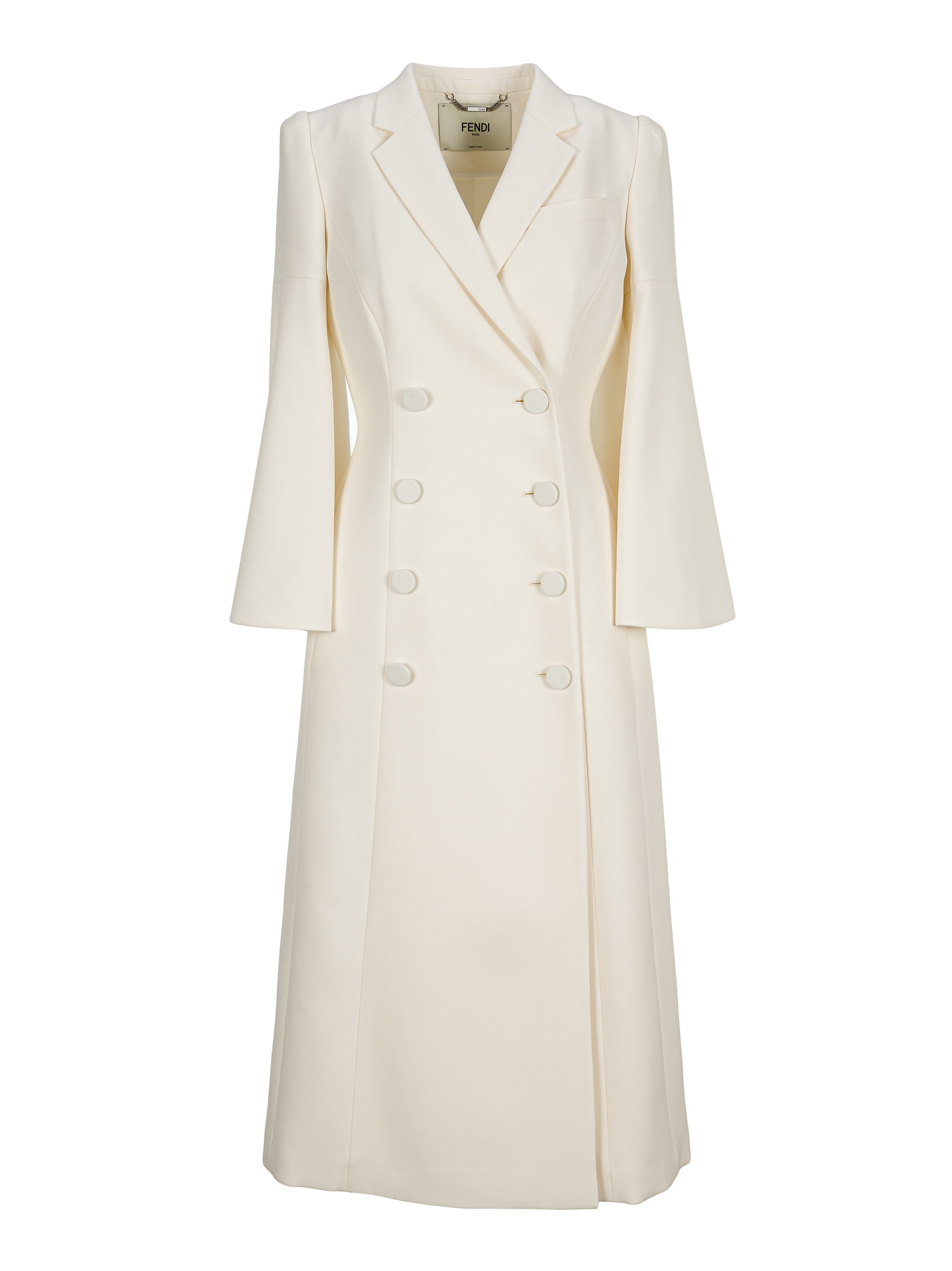 Fendi Overcoat In White