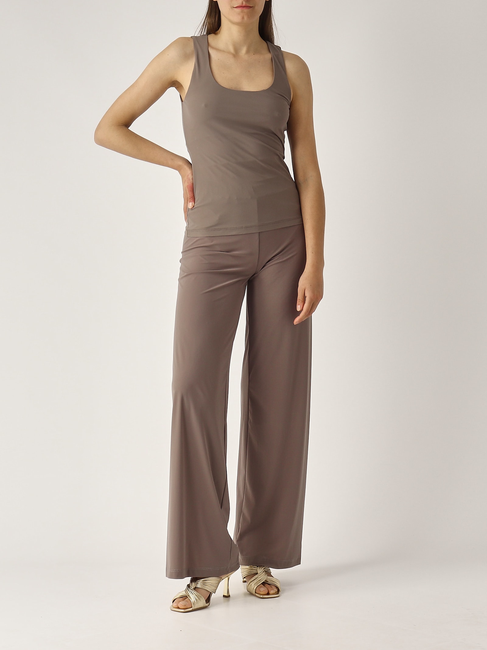 Maliparmi Top Soft Jersey Top-wear In Gray