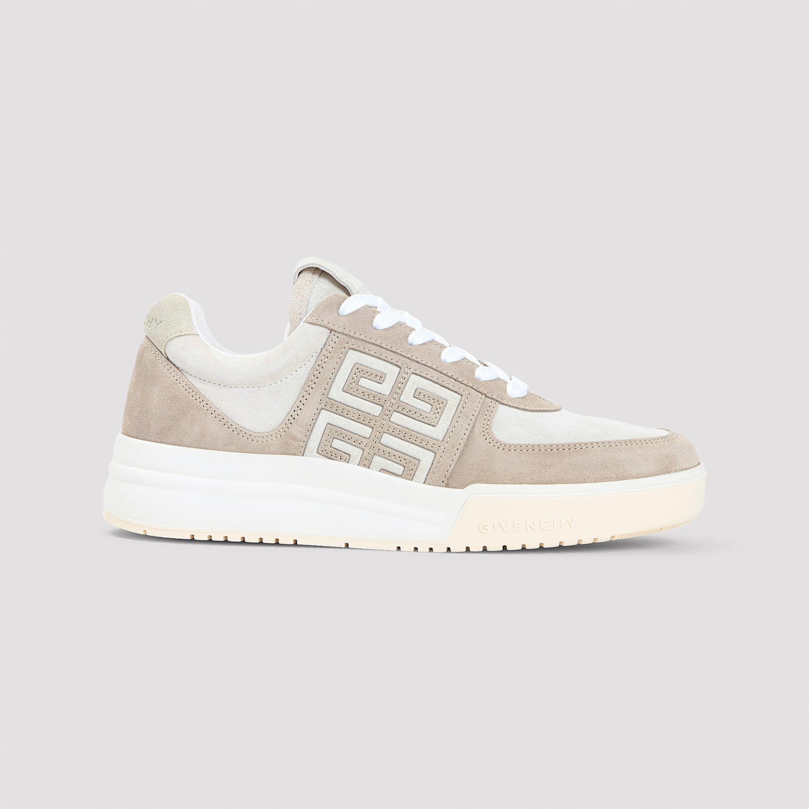 Shop Givenchy 4g Sneakers In Beige White