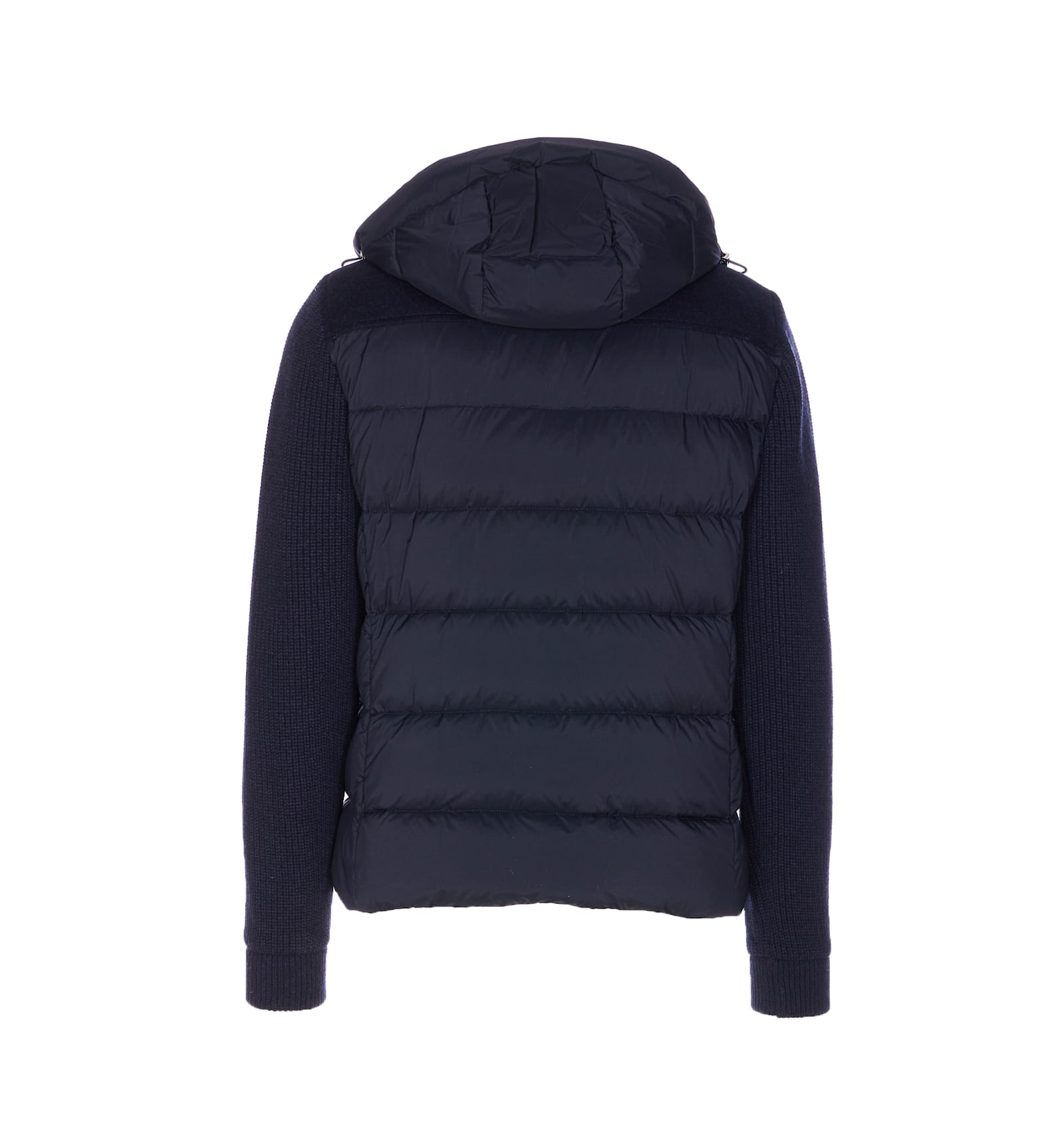 Moorer Hooded Padded Quilted Jacket Sleeves
