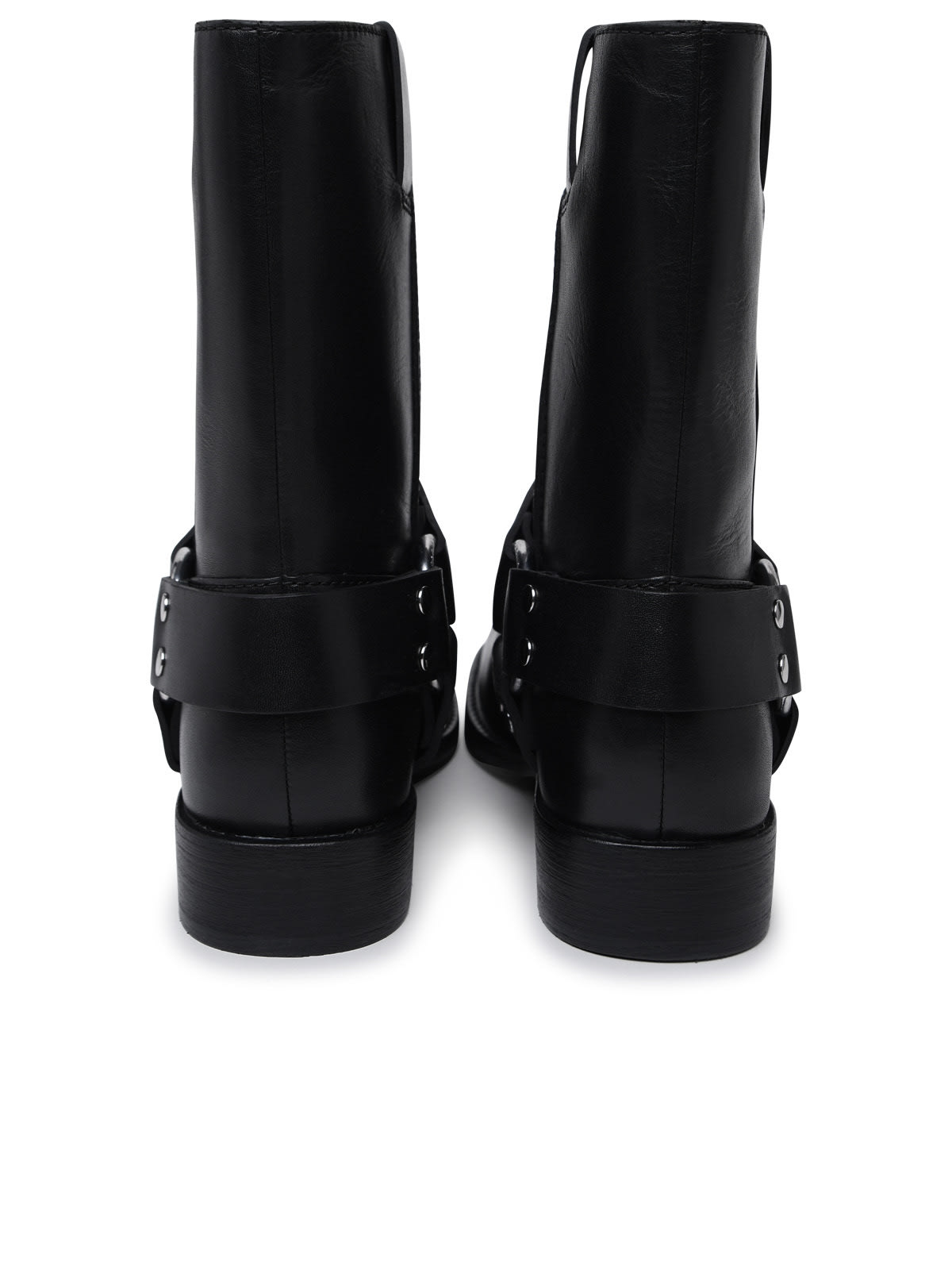 Shop Tory Burch Moto Black Leather Boots