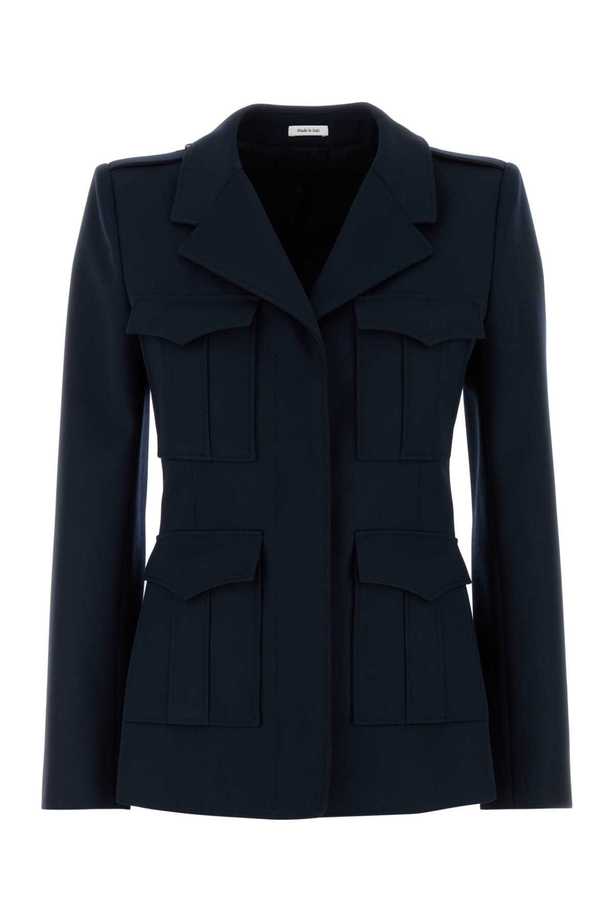 Navy Blue Wool Blazer