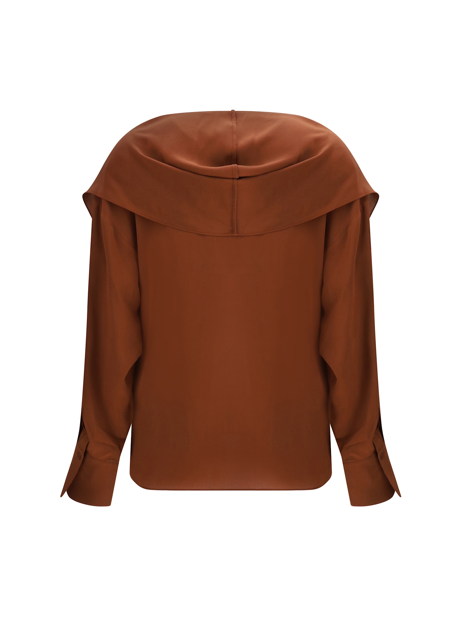 Petar Petrov Hooded Blouse In Redish Brown