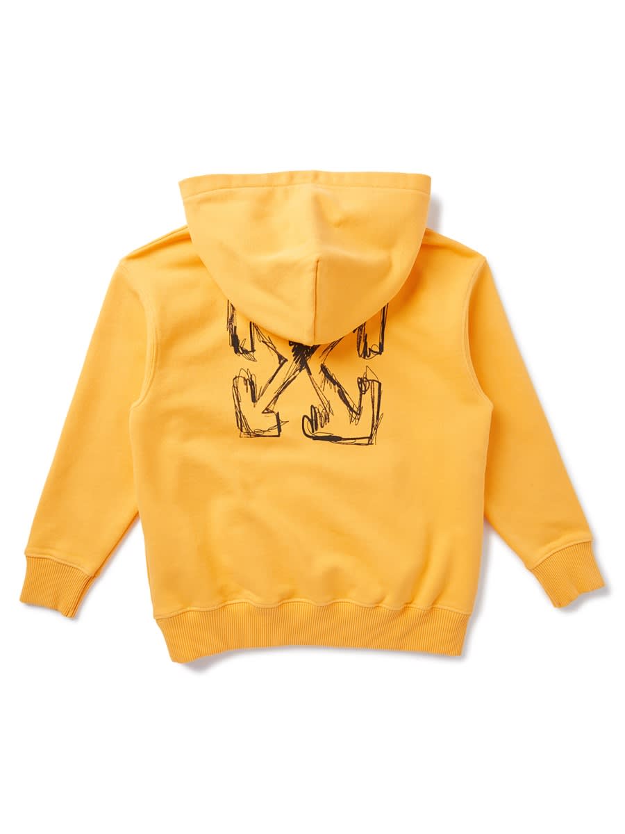 Off-white Arrowsketchhoodie In Yellow