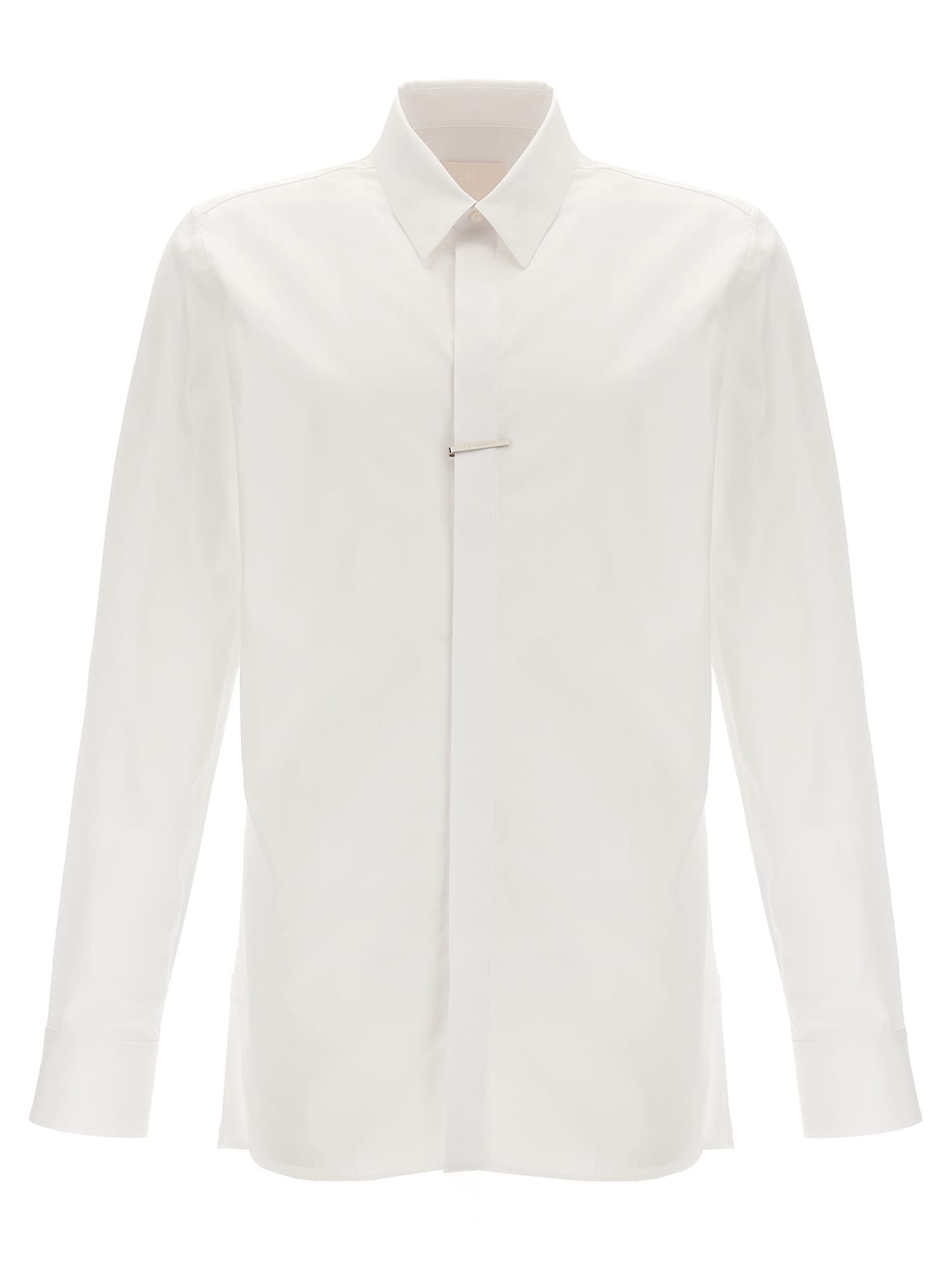 Shop Givenchy Metal Clip Shirt In White