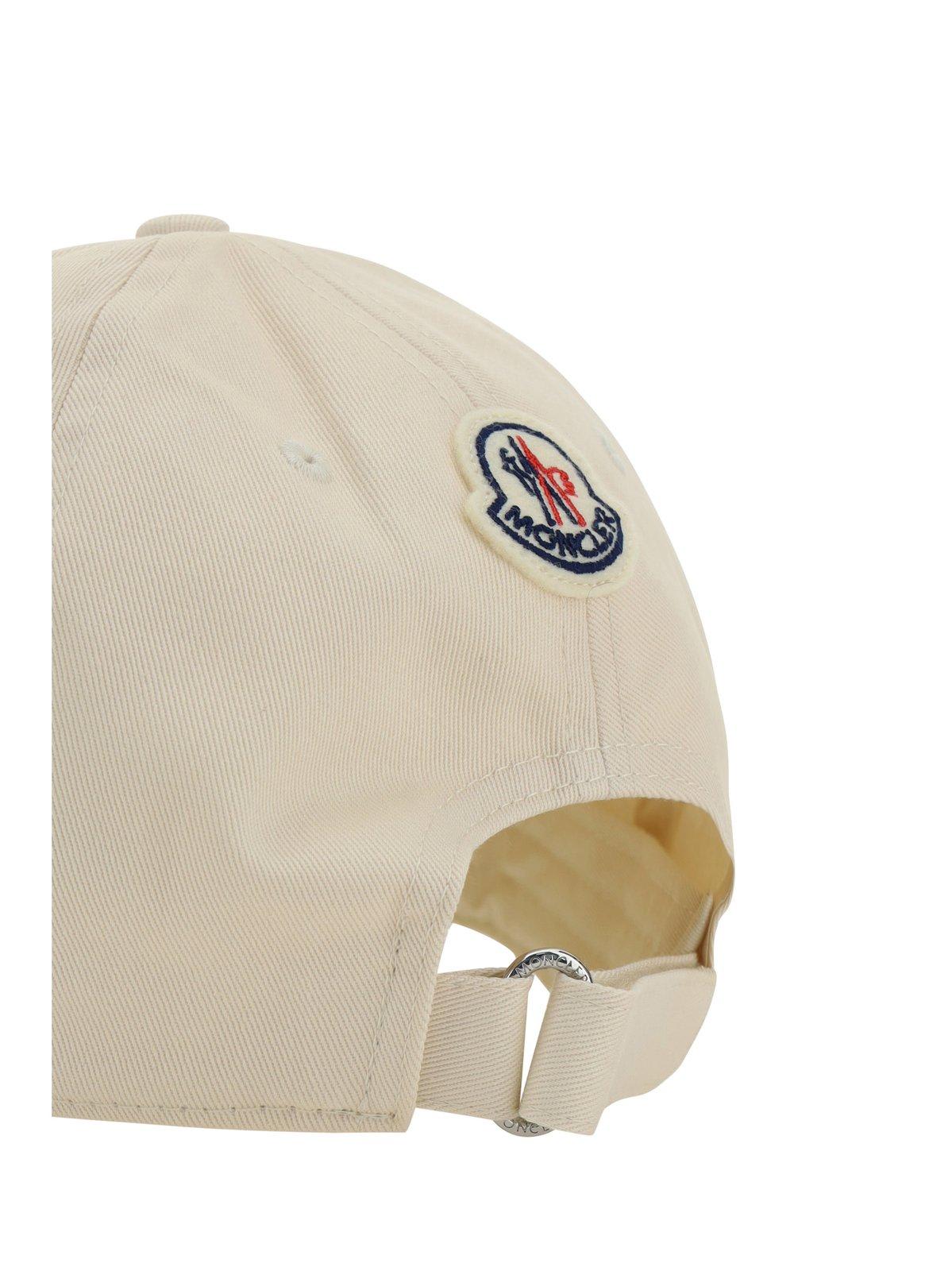 Shop Moncler Logo Embroidered Baseball Cap In White