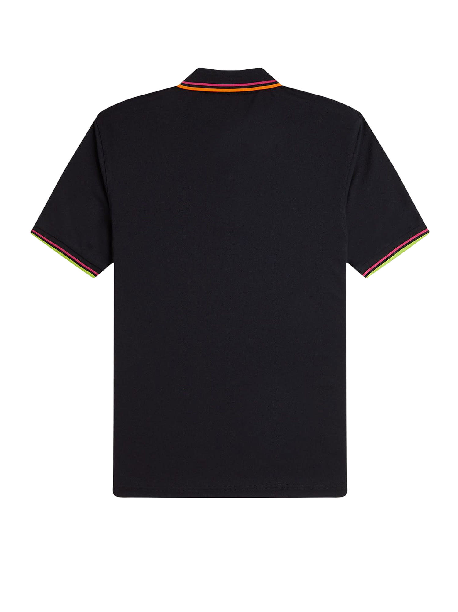 Fred Perry On Court Twin Tipped Recycled Polyester Polo In Black