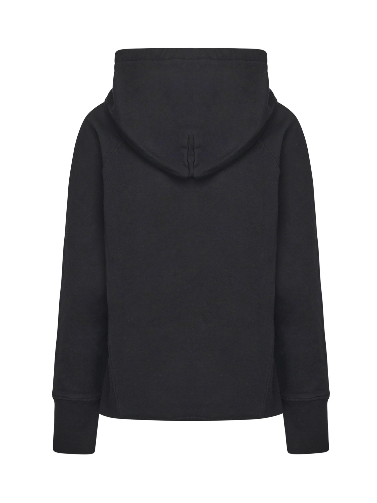 Dondup Cropped Cotton Sweatshirt In Black