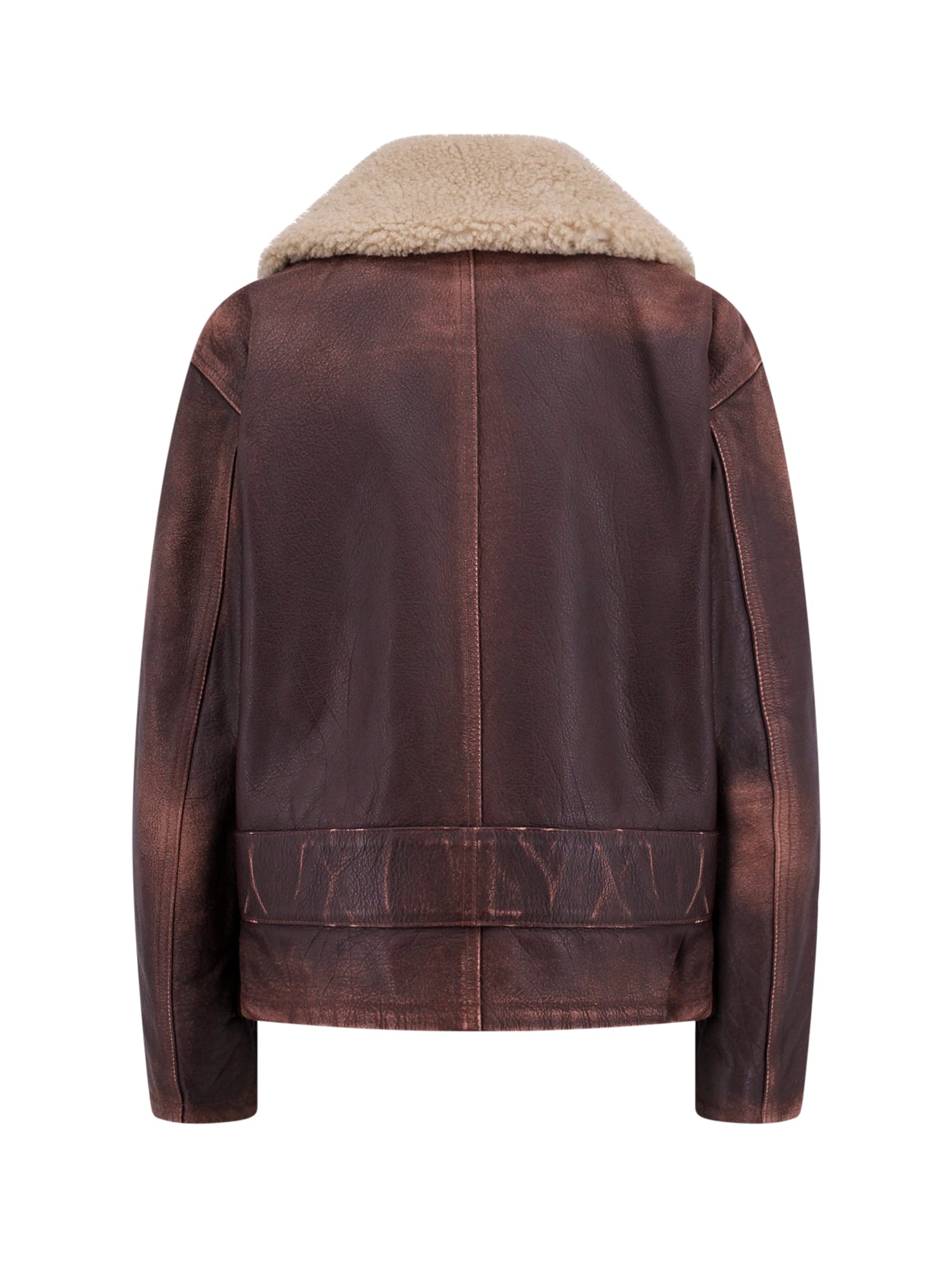 Shop Golden Goose Ilaria Jacket In Marrone