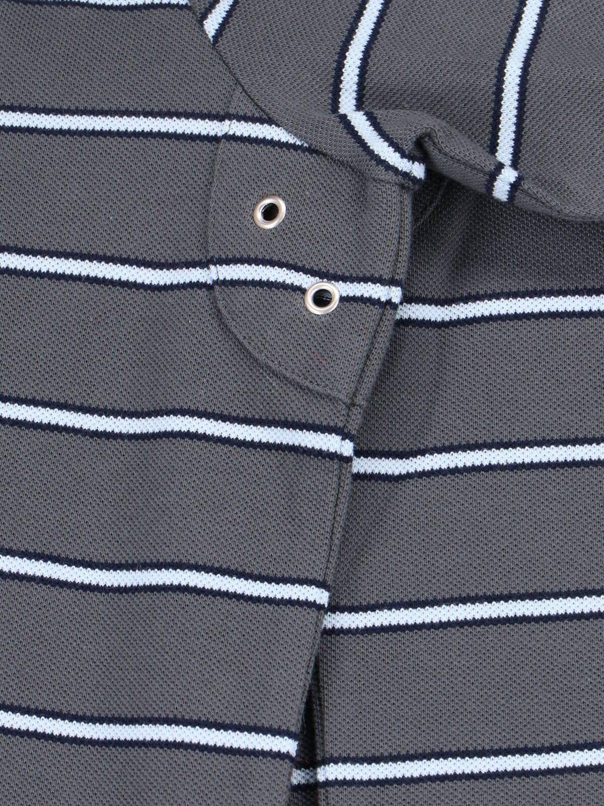 Paloma Wool Striped Long-sleeved Polo Shirt In Gray
