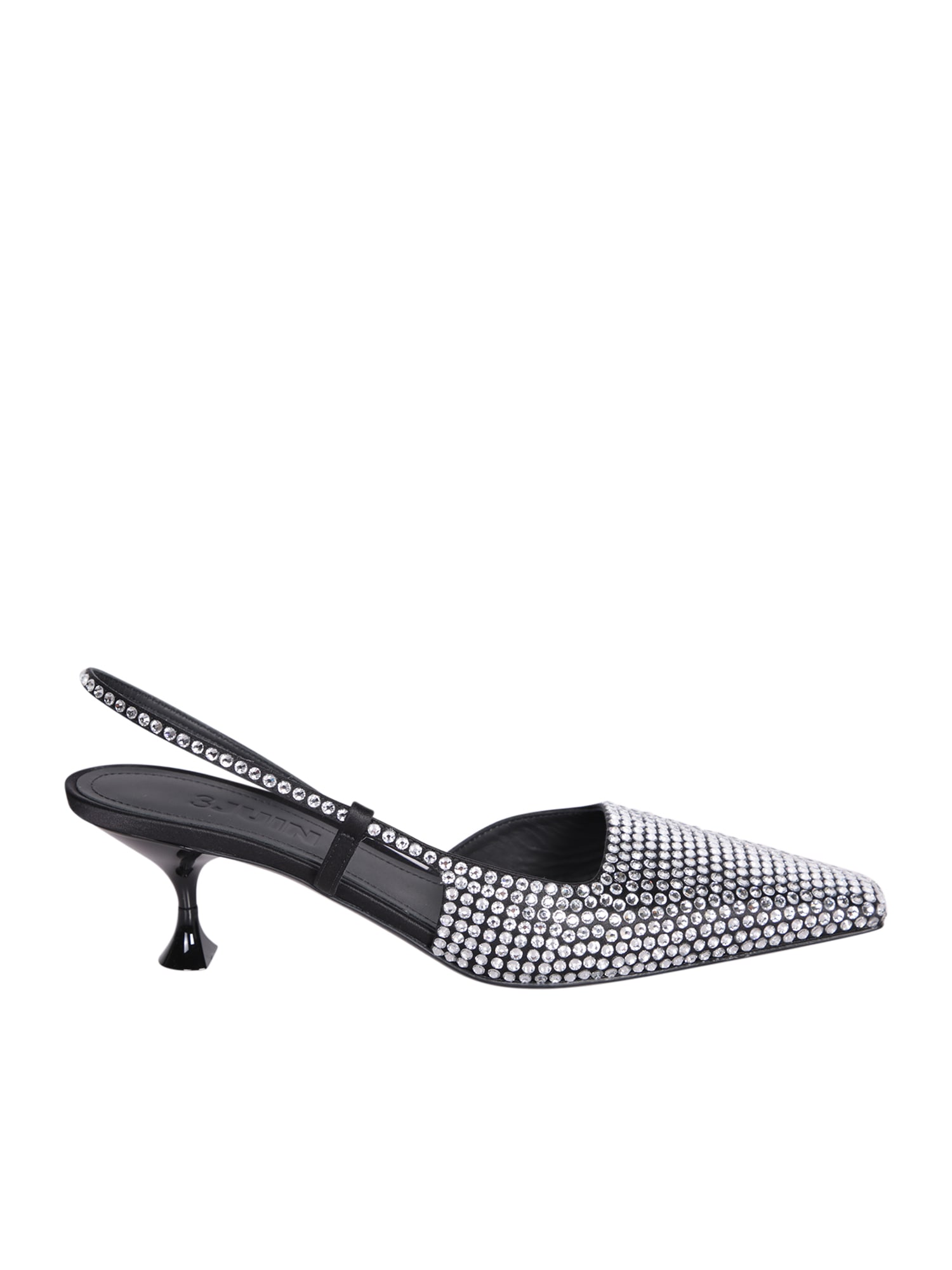 Shop 3juin Isa Crystal Black Mules Shoes