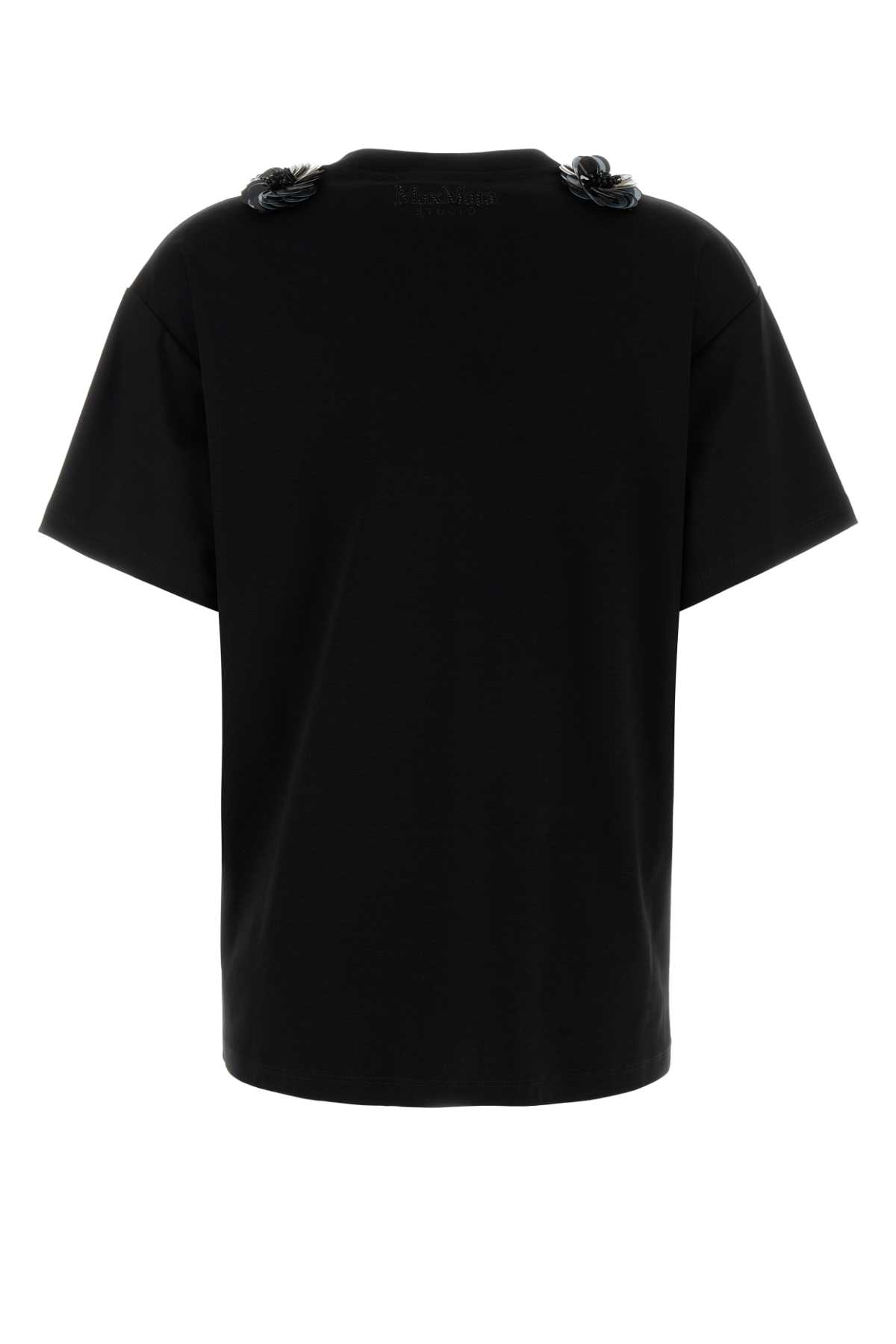 Max Mara January Blouse In Interlock Jersey In Nero